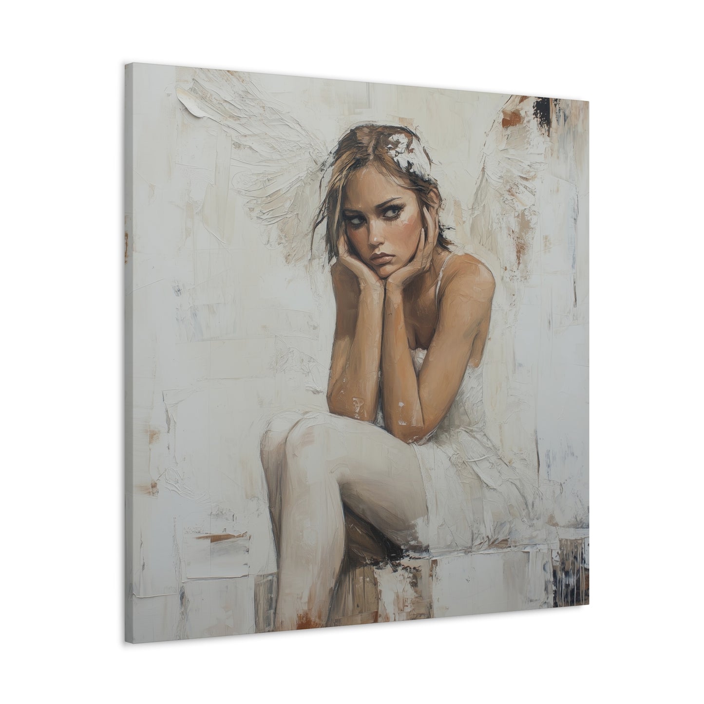 Gallery Wrapped Canvas, Sinners and Saints Art Canvas, Angel Art Canvas – Amber