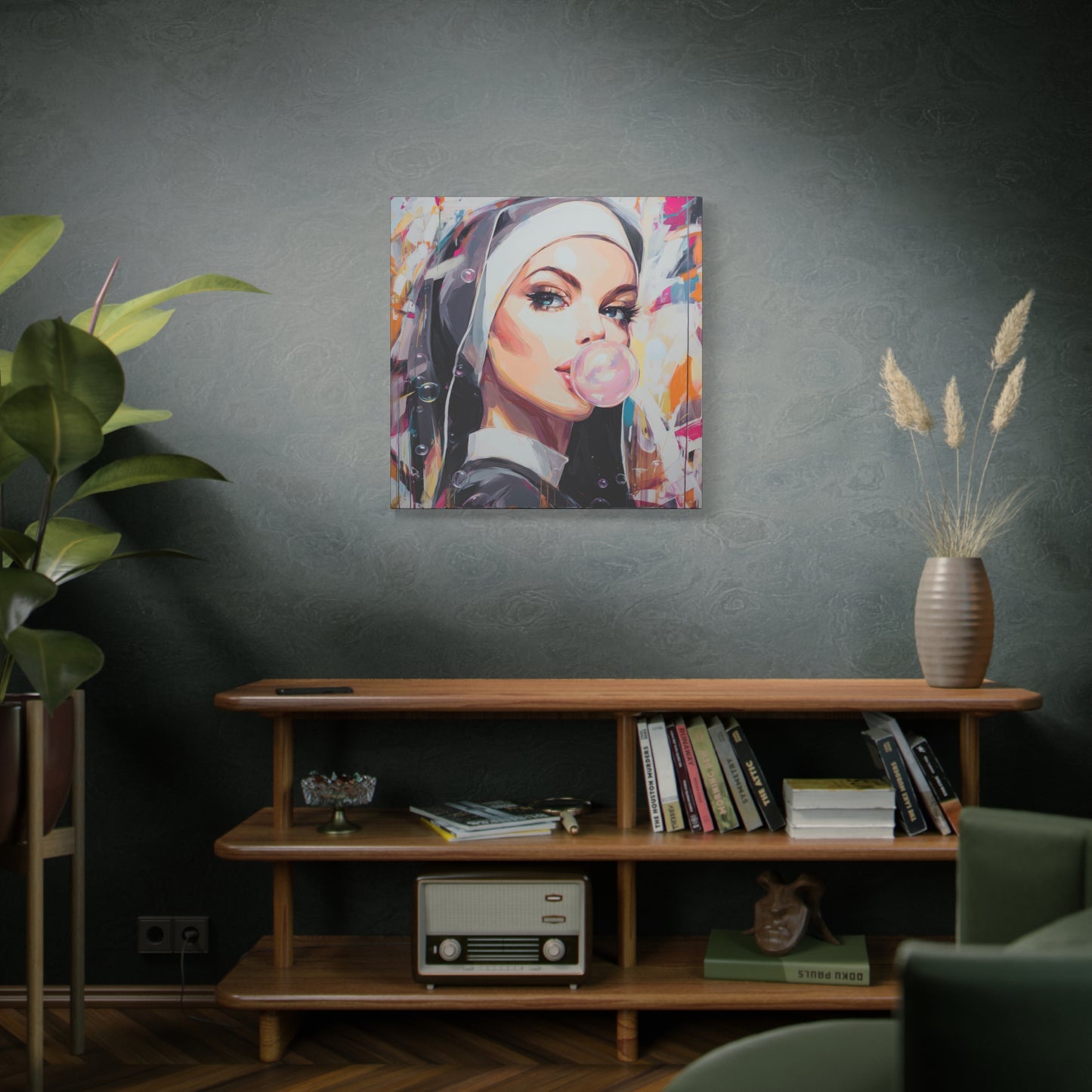 Gallery Wrapped Canvas, Habits and Heresy Art Canvas, Naughty Nuns Art Canvas – Sister Justina