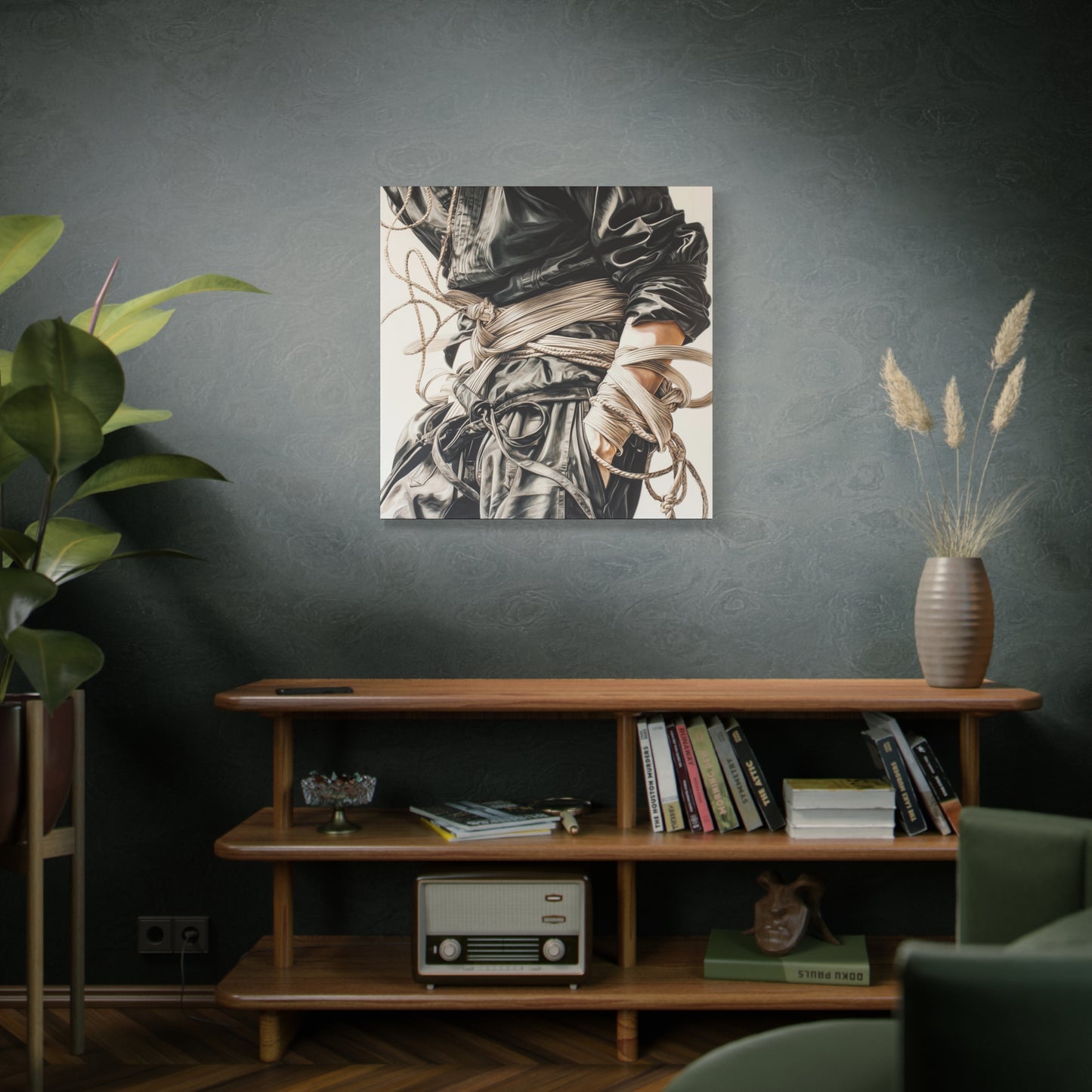 Gallery Wrapped Canvas, Ropes and Reverence Art Canvas, Erotic Shibari Art Canvas – Henri