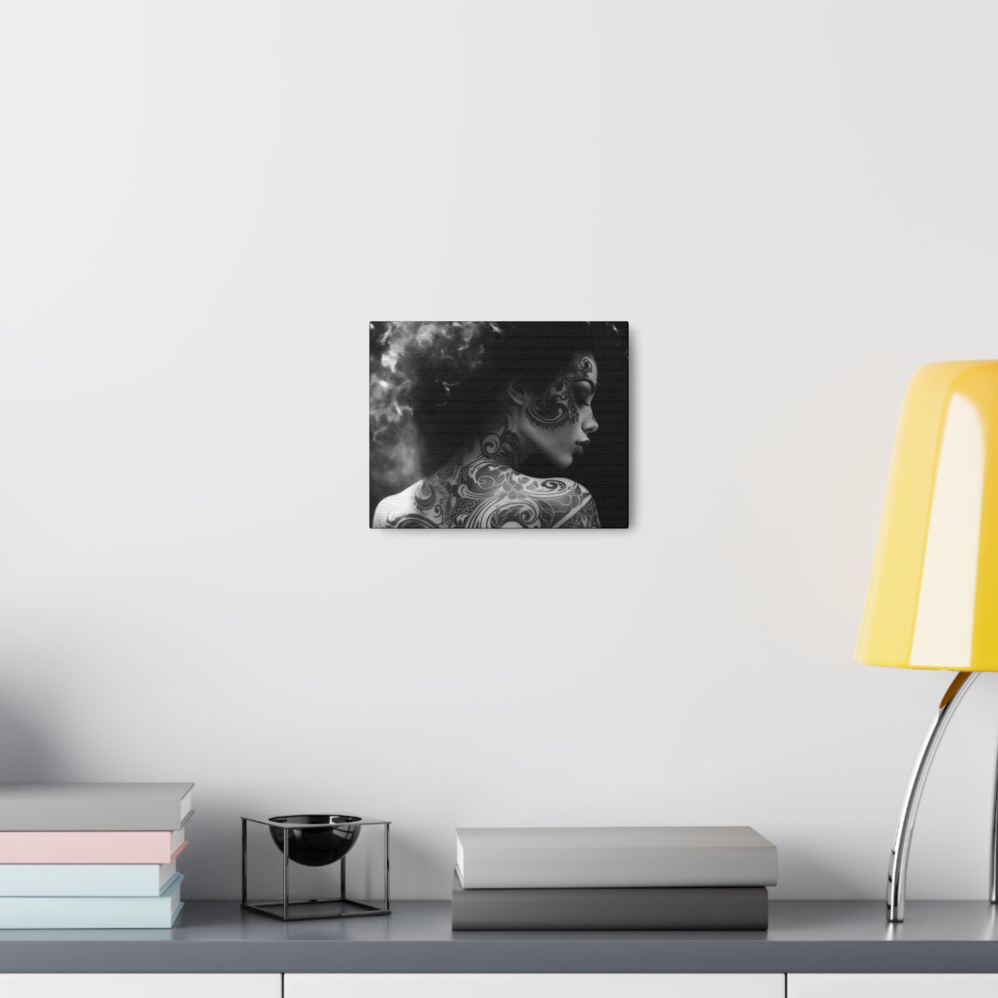 Canvas Gallery Wrap - Black and White Photography - Tattooed and Smoking Again