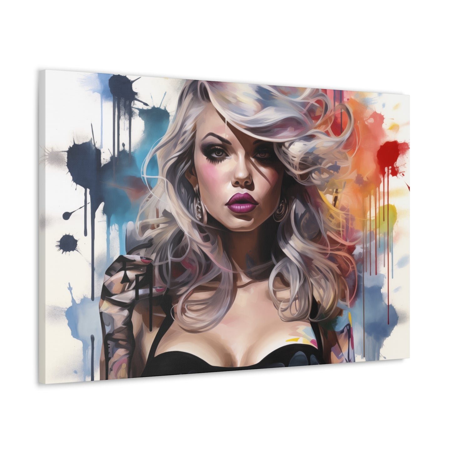 Canvas Wall Art, Gallery Wrapped Pop Art, Femme Doll Wall Art – Zephyr
