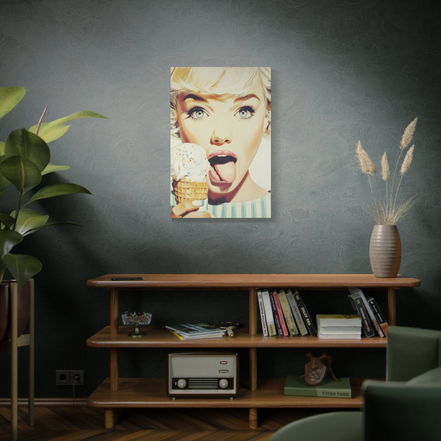 Gallery Wrapped Canvas, Sweet Summer Nostalgia, Sugar and Spice Art Canvas, Ice Cream Dreams Art – Tilly