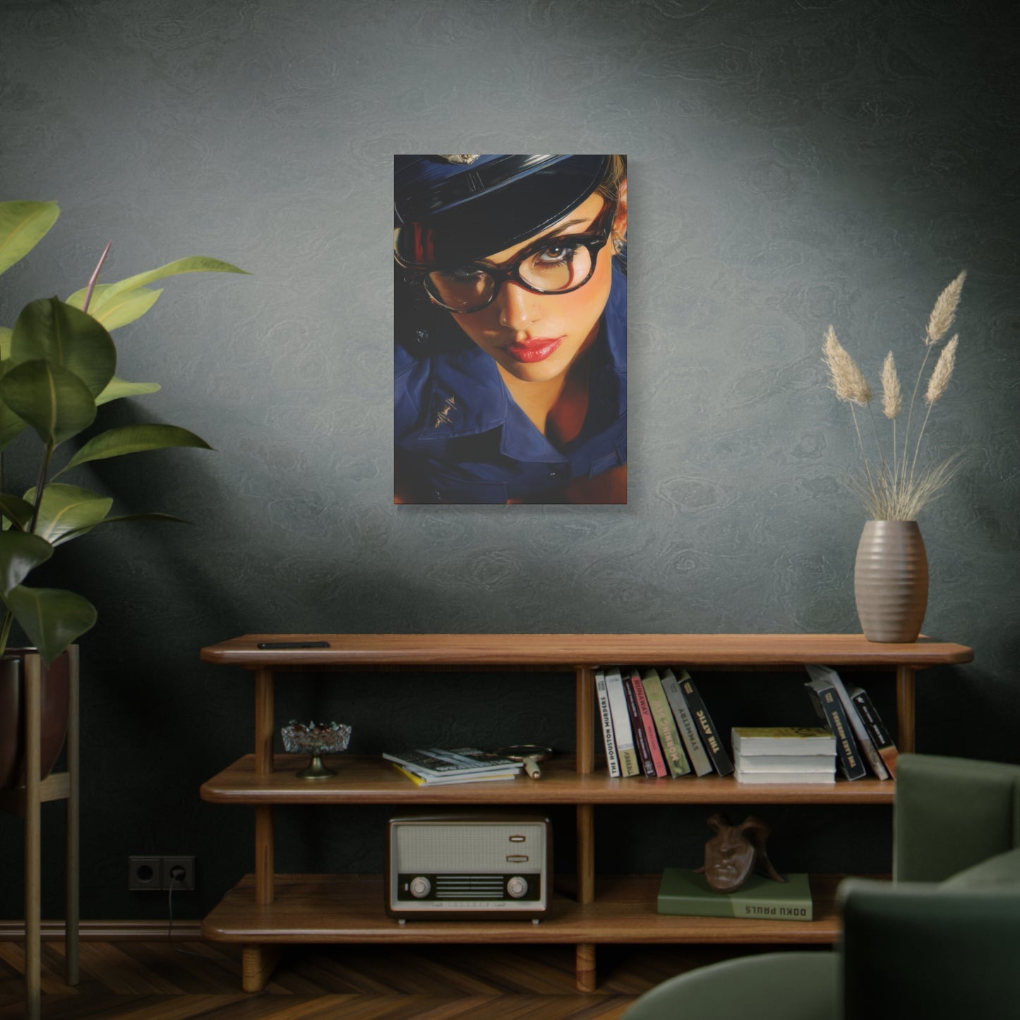 Gallery Wrapped Canvas, Liberty and Lace Art Canvas, Erotic Pinup Art Canvas – Janice