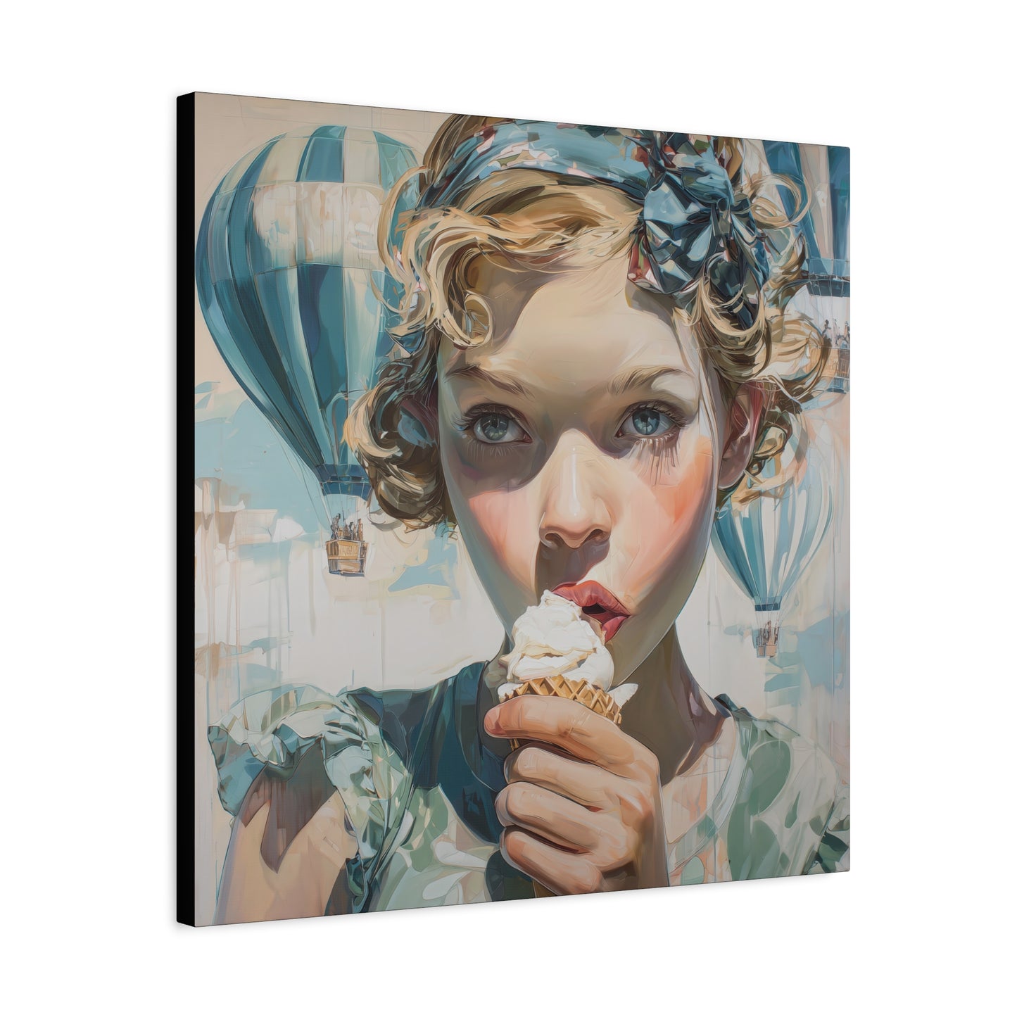 Gallery Wrapped Canvas, Sweet Summer Nostalgia, Sugar and Spice Art Canvas, Ice Cream Dreams Art – Lottie