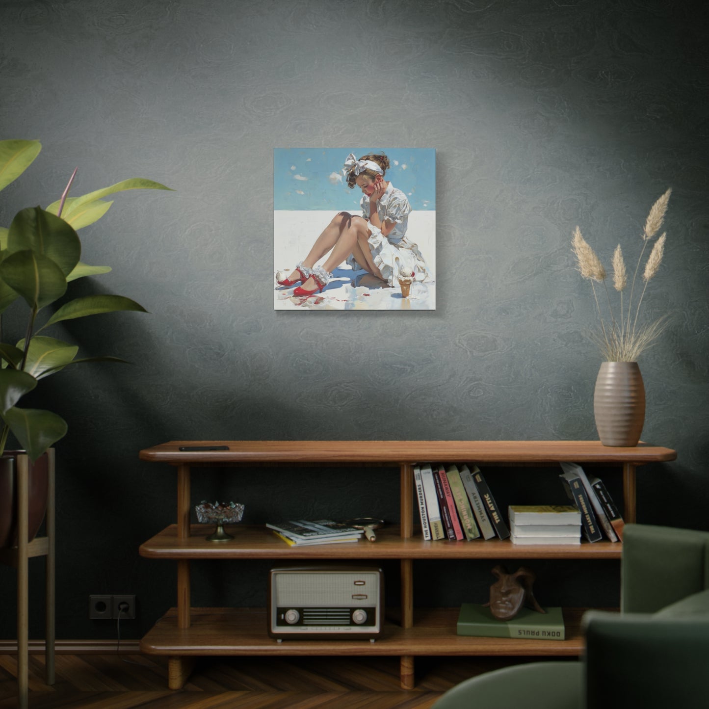 Gallery Wrapped Canvas, Sweet Summer Nostalgia, Sugar and Spice Art Canvas, Ice Cream Dreams Art – Polly