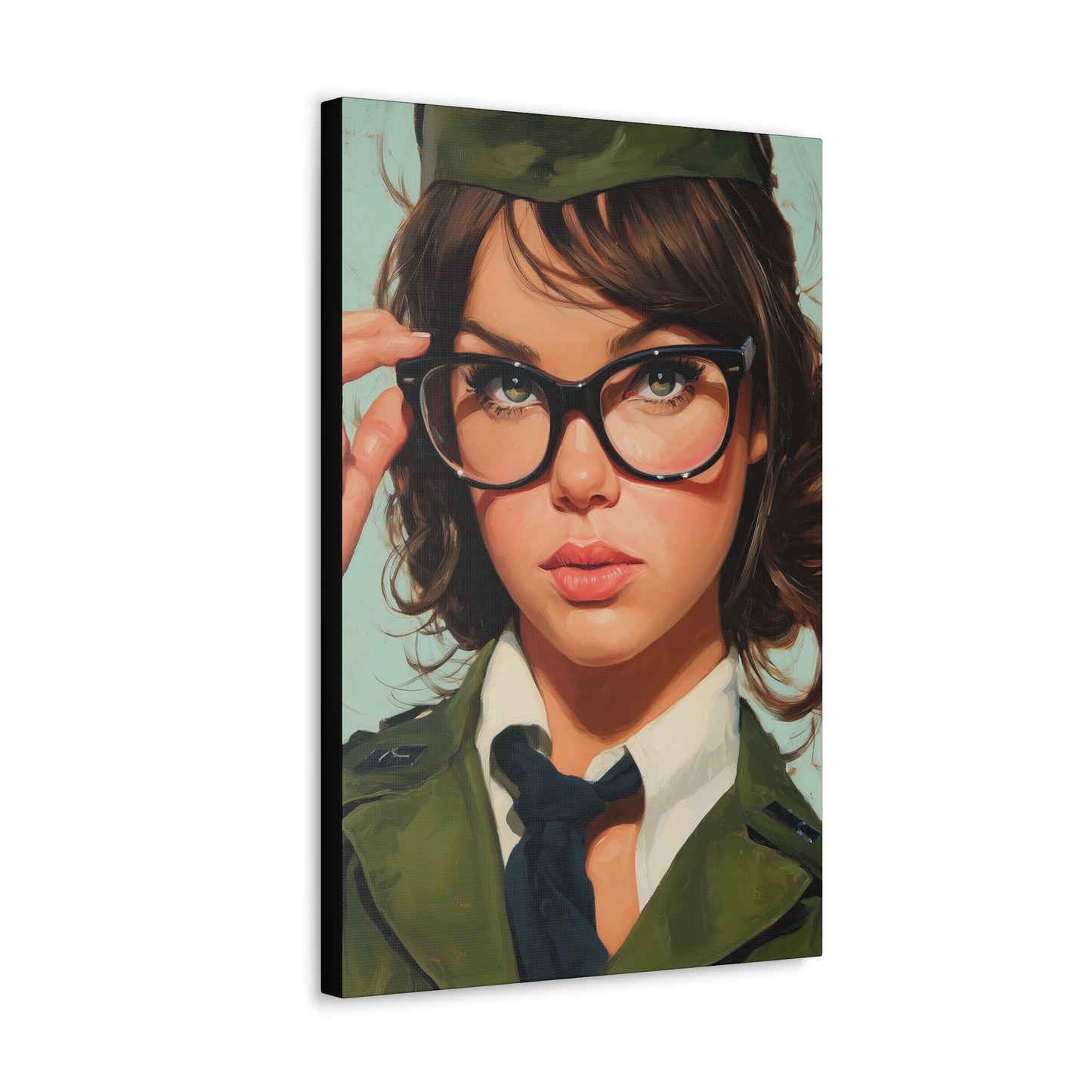Gallery Wrapped Canvas, Liberty and Lace Art Canvas, Erotic Pinup Art Canvas – Piper