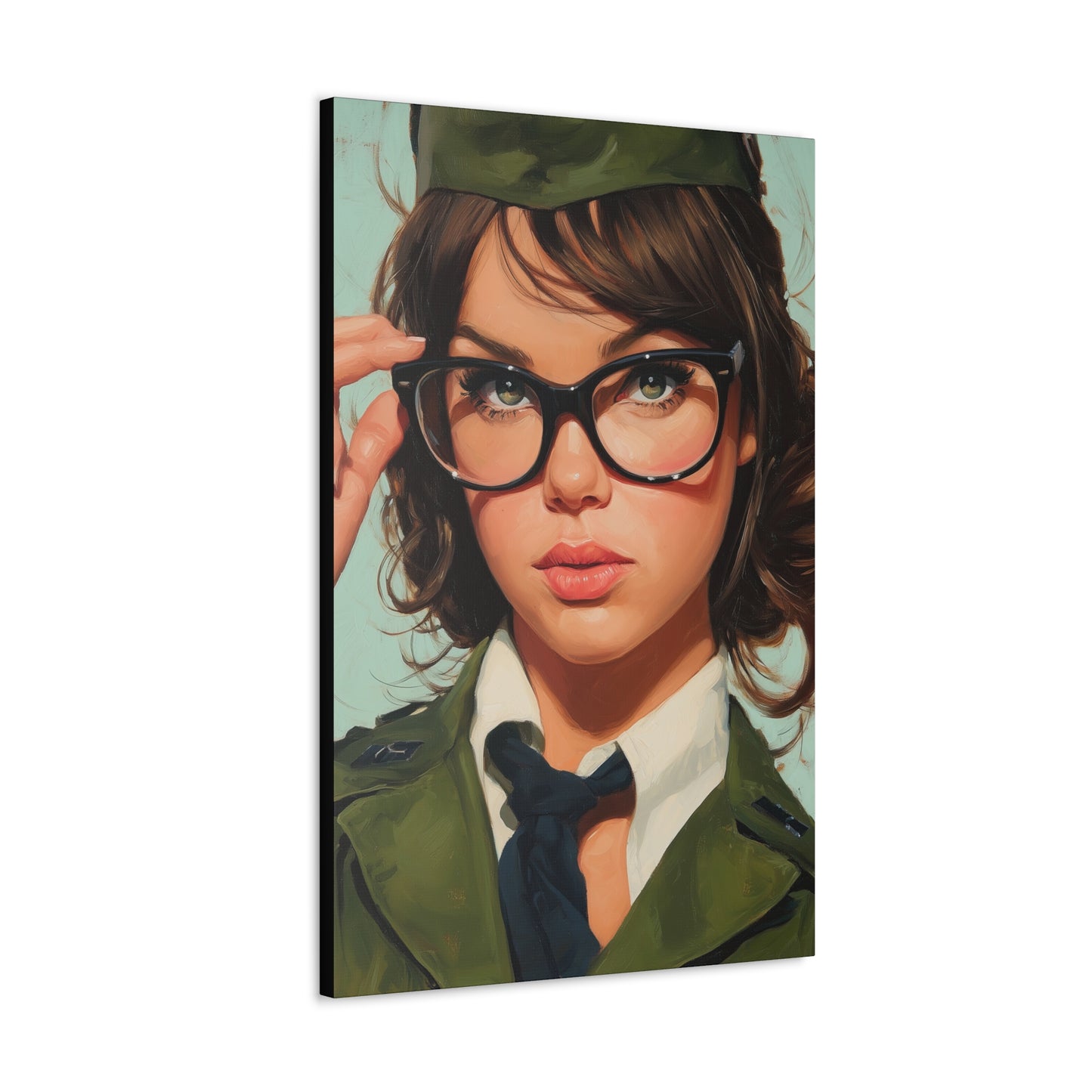 Gallery Wrapped Canvas, Liberty and Lace Art Canvas, Erotic Pinup Art Canvas – Piper