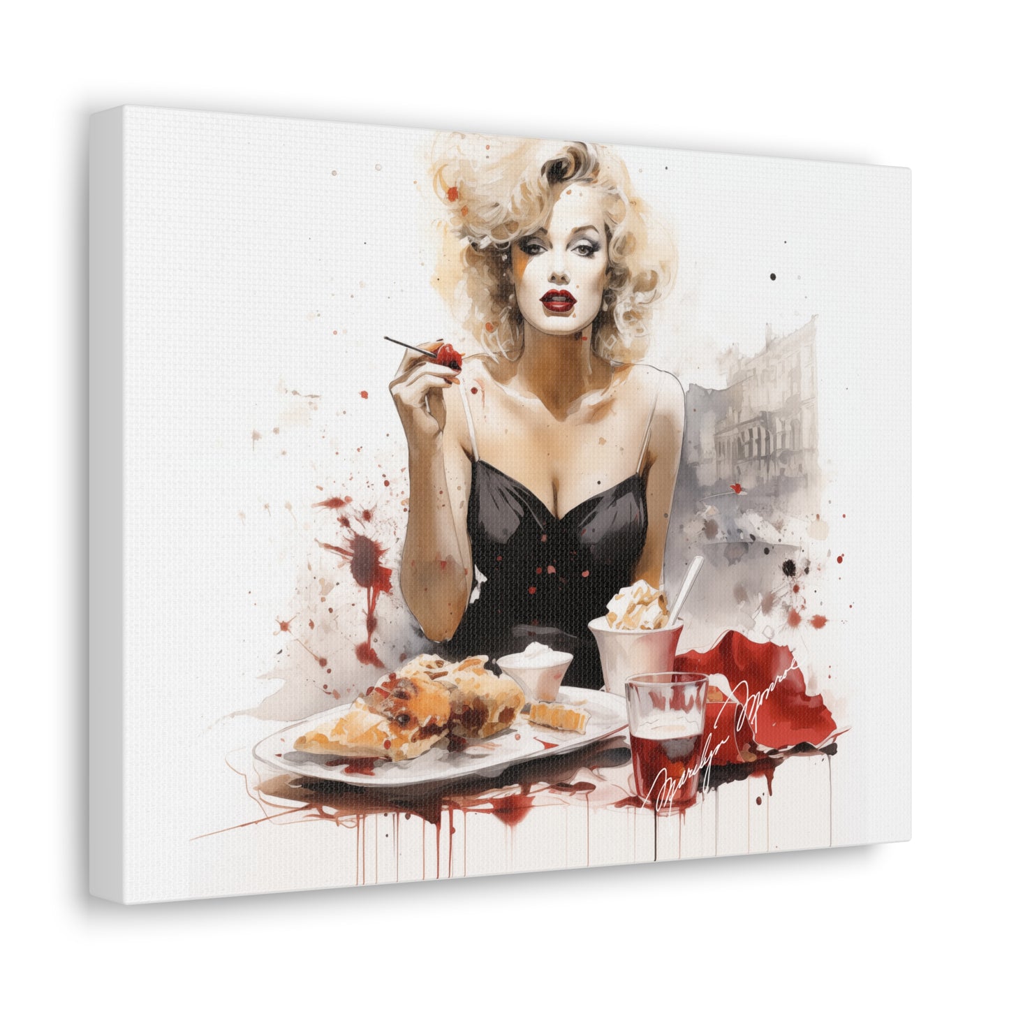 Canvas Wall Art, Gallery Wrapped Pop Art, Celebrity Wall Art – Marilyn Monroe - Cafe