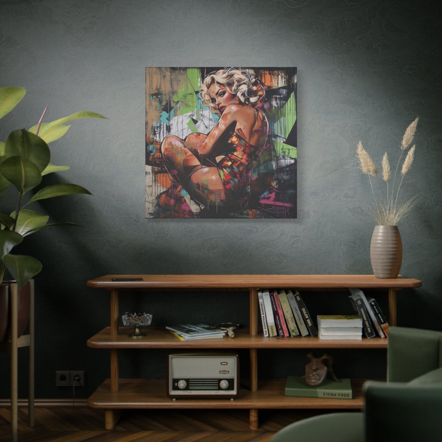 Gallery Wrapped Canvas, Guilt and Grit Adult Art Canvas, Erotic Pinup Art Canvas – Selene