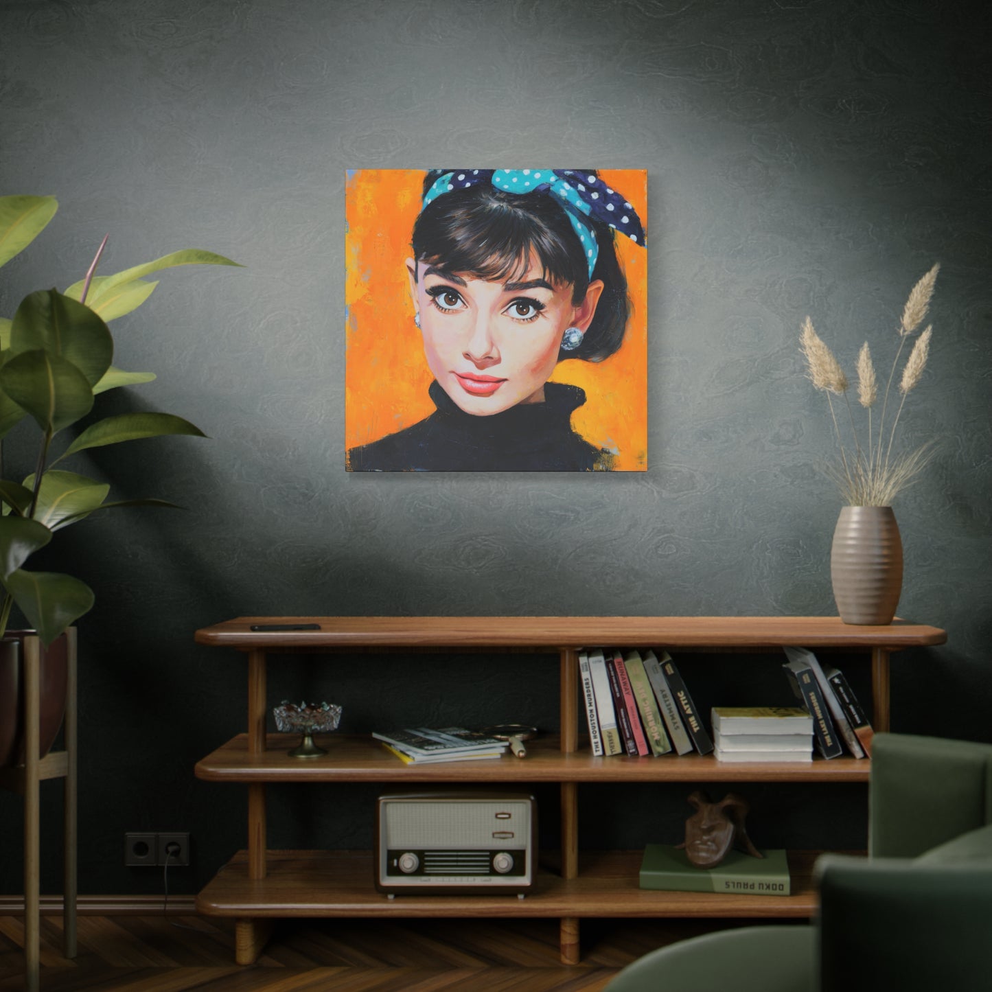 Gallery Wrapped Canvas, The Diva Project Art Canvas, Pinup Art Canvas – Audrey Hepburn - SIX