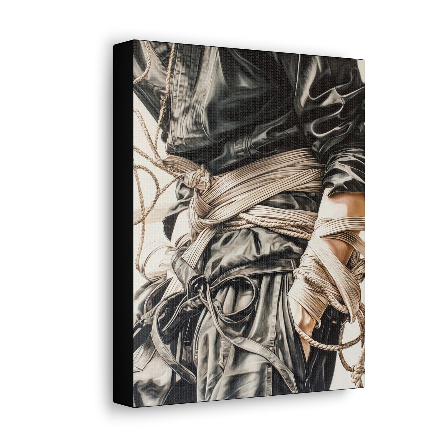 Gallery Wrapped Canvas, Ropes and Reverence Art Canvas, Erotic Shibari Art Canvas – Henri
