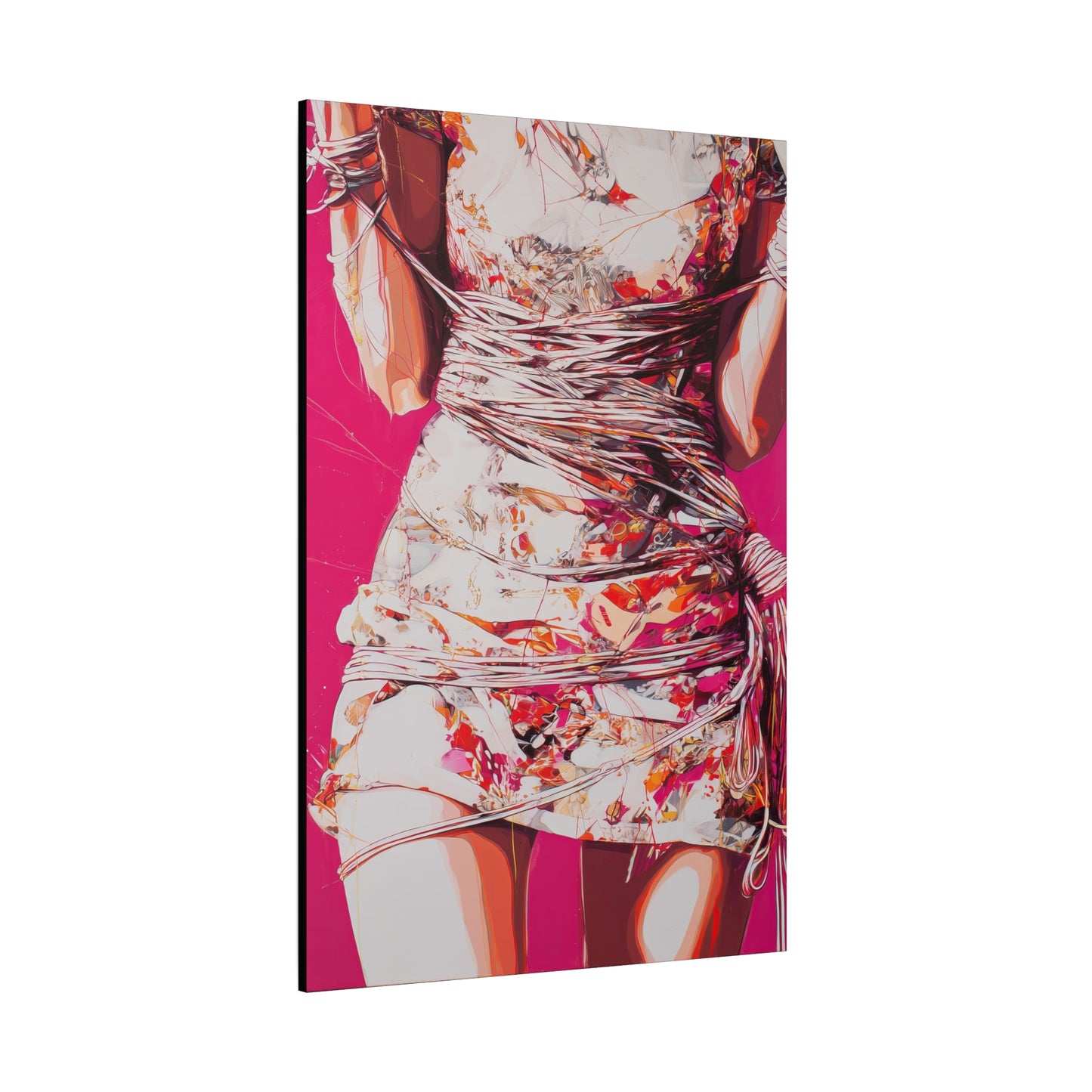 Gallery Wrapped Canvas, Ropes and Reverence Art Canvas, Erotic Shibari Art Canvas – Reika