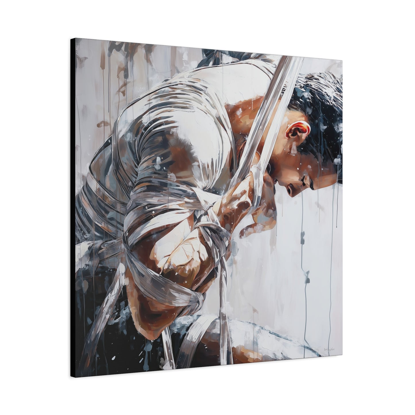 Gallery Wrapped Canvas, Ropes and Reverence Art Canvas, Erotic Shibari Art Canvas – Cassian