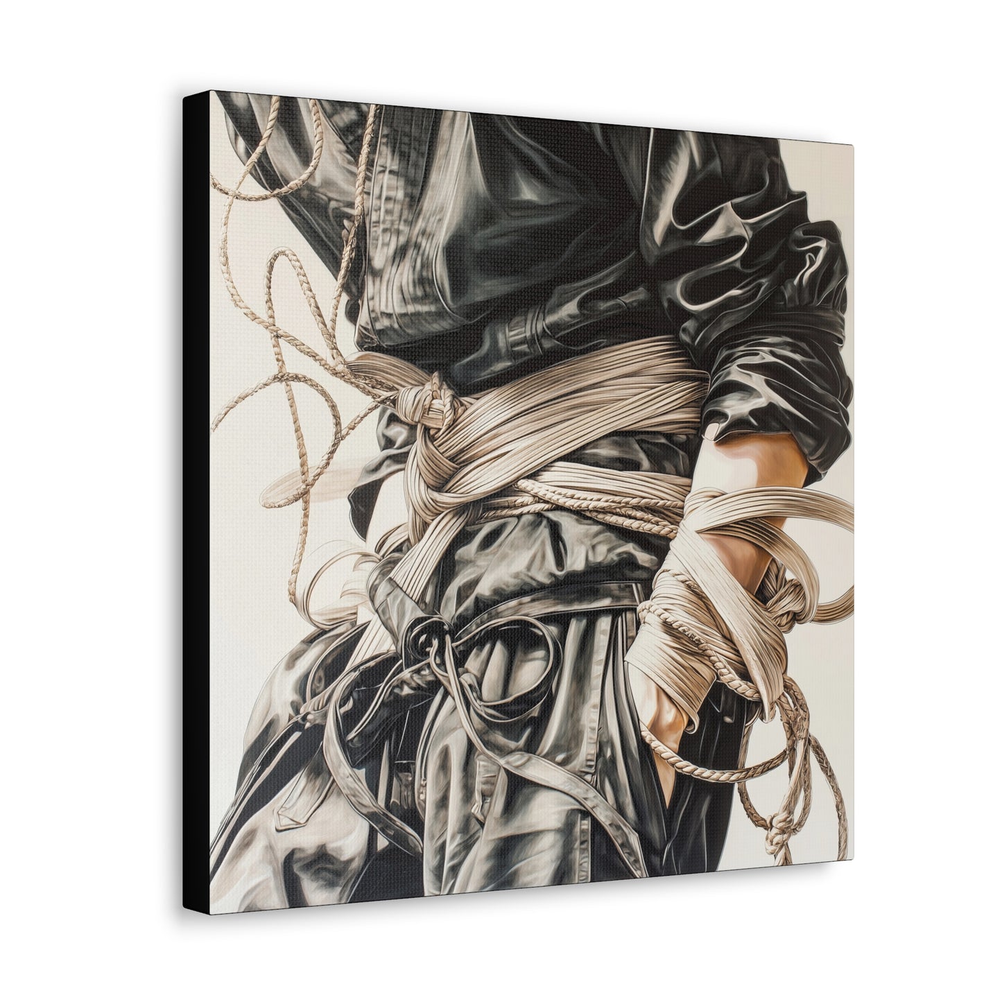 Gallery Wrapped Canvas, Ropes and Reverence Art Canvas, Erotic Shibari Art Canvas – Henri