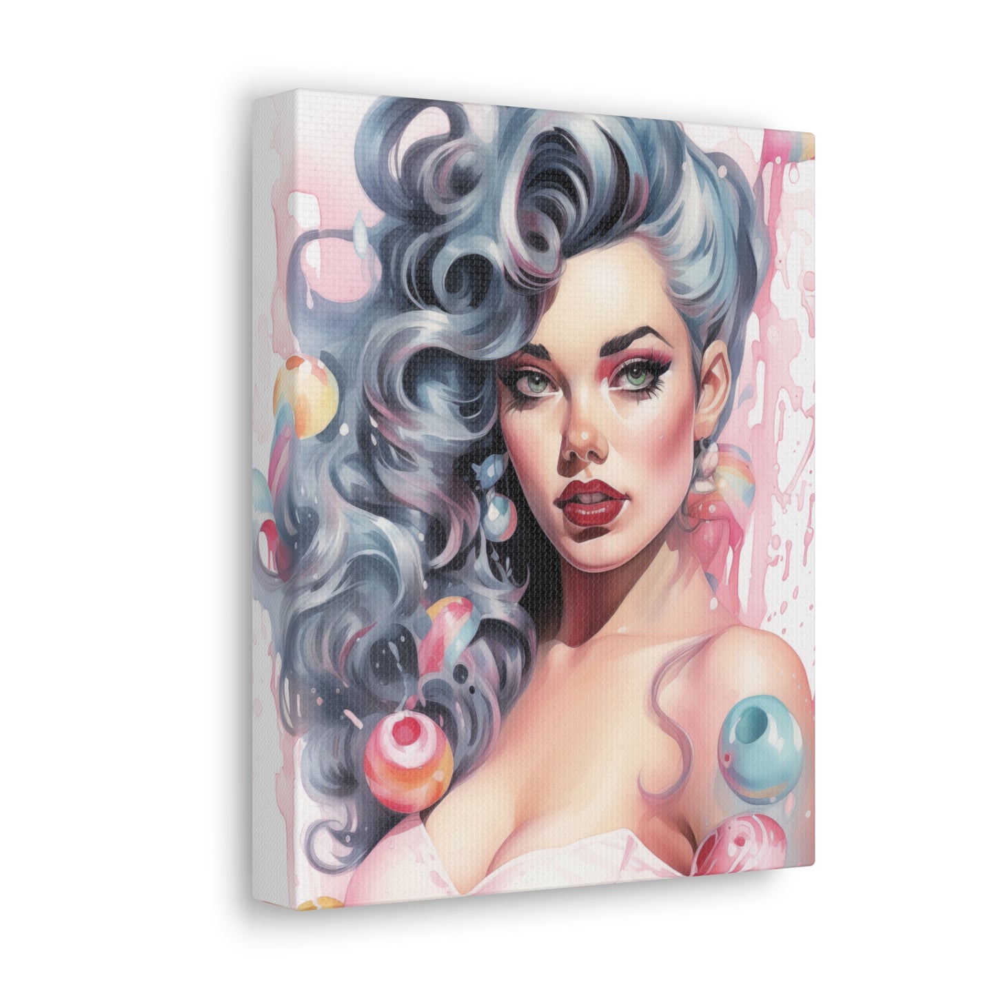 Canvas Wall Art, Gallery Wrapped Pop Art, Femme Doll Wall Art – Lux