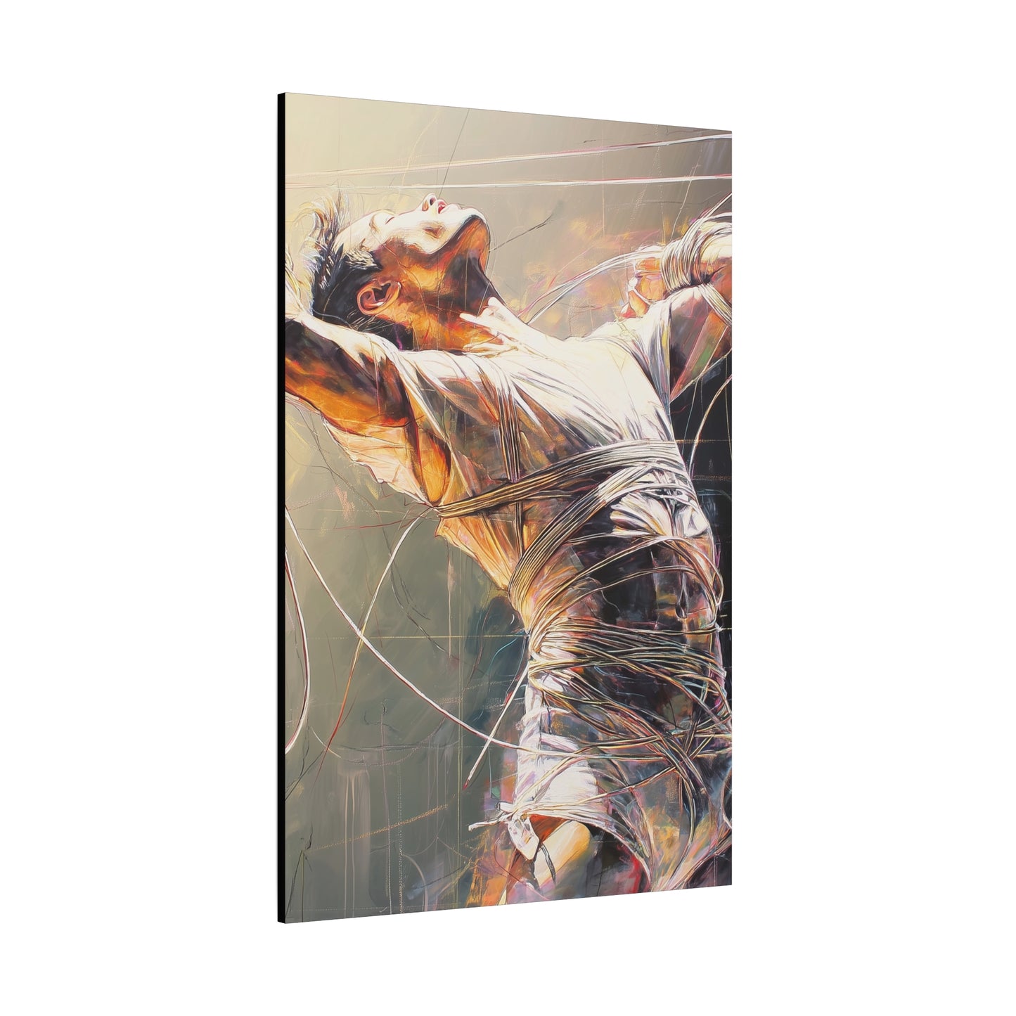 Gallery Wrapped Canvas, Ropes and Reverence Art Canvas, Erotic Shibari Art Canvas – Nikolai