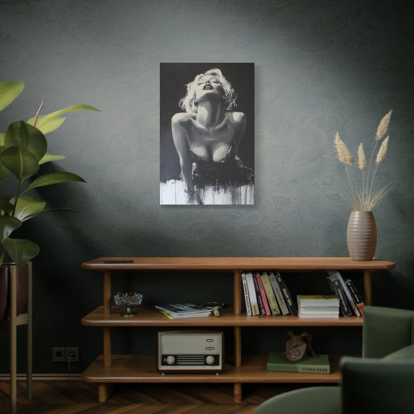 Gallery Wrapped Canvas, Guilt and Grit Adult Art Canvas, Erotic Pinup Art Canvas – Lucia