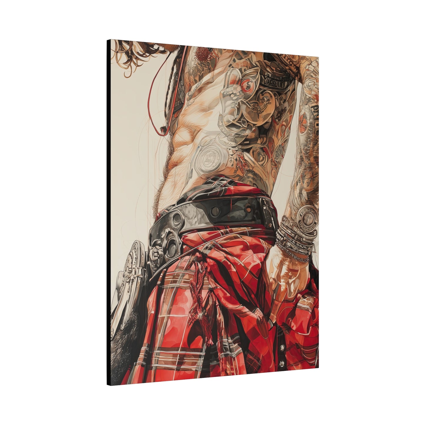 Gallery Wrapped Canvas, Kilts and Carnage Art Canvas, Erotic Pinup Art Canvas – Ronan