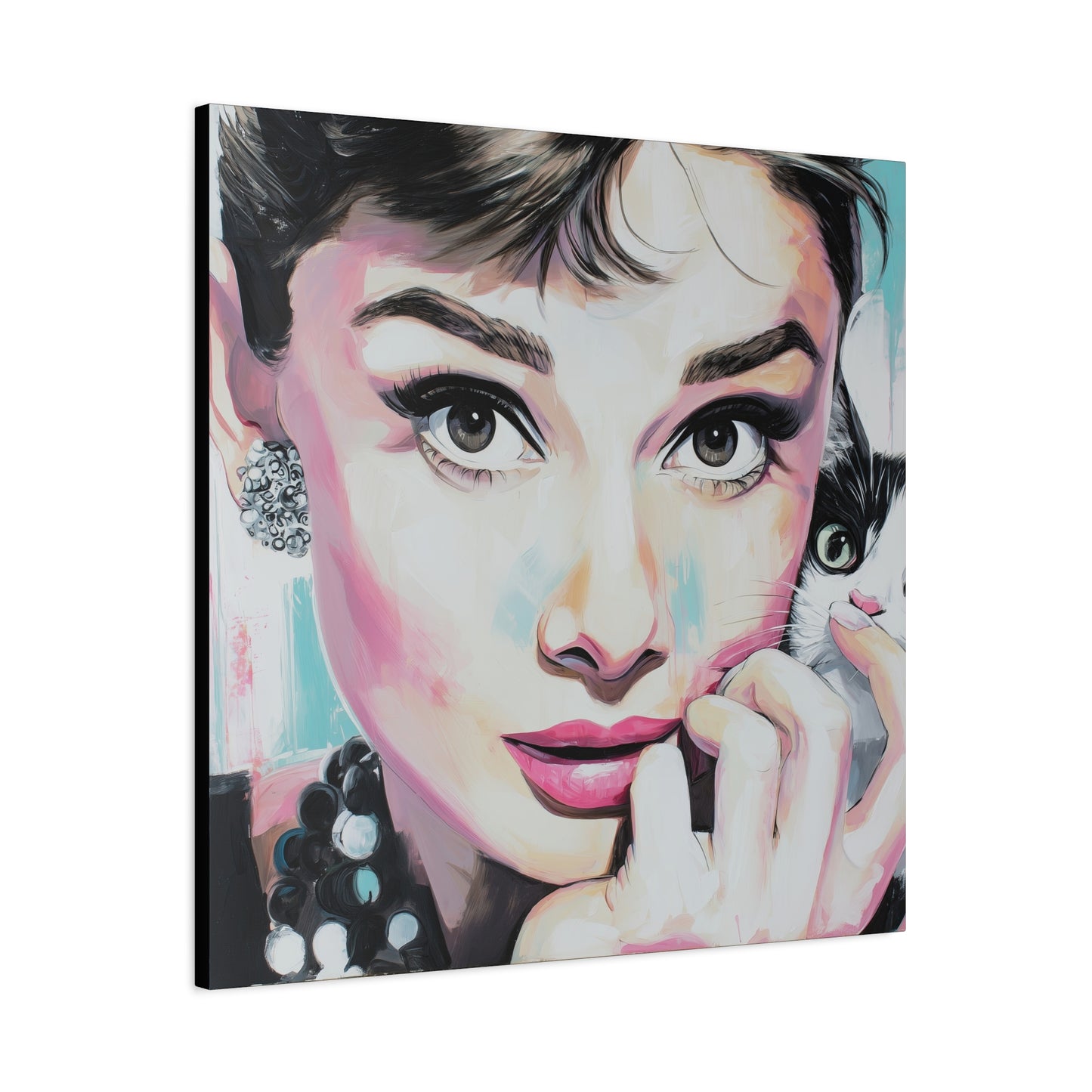 Gallery Wrapped Canvas, The Diva Project Art Canvas, Pinup Art Canvas – Audrey Hepburn - ONE