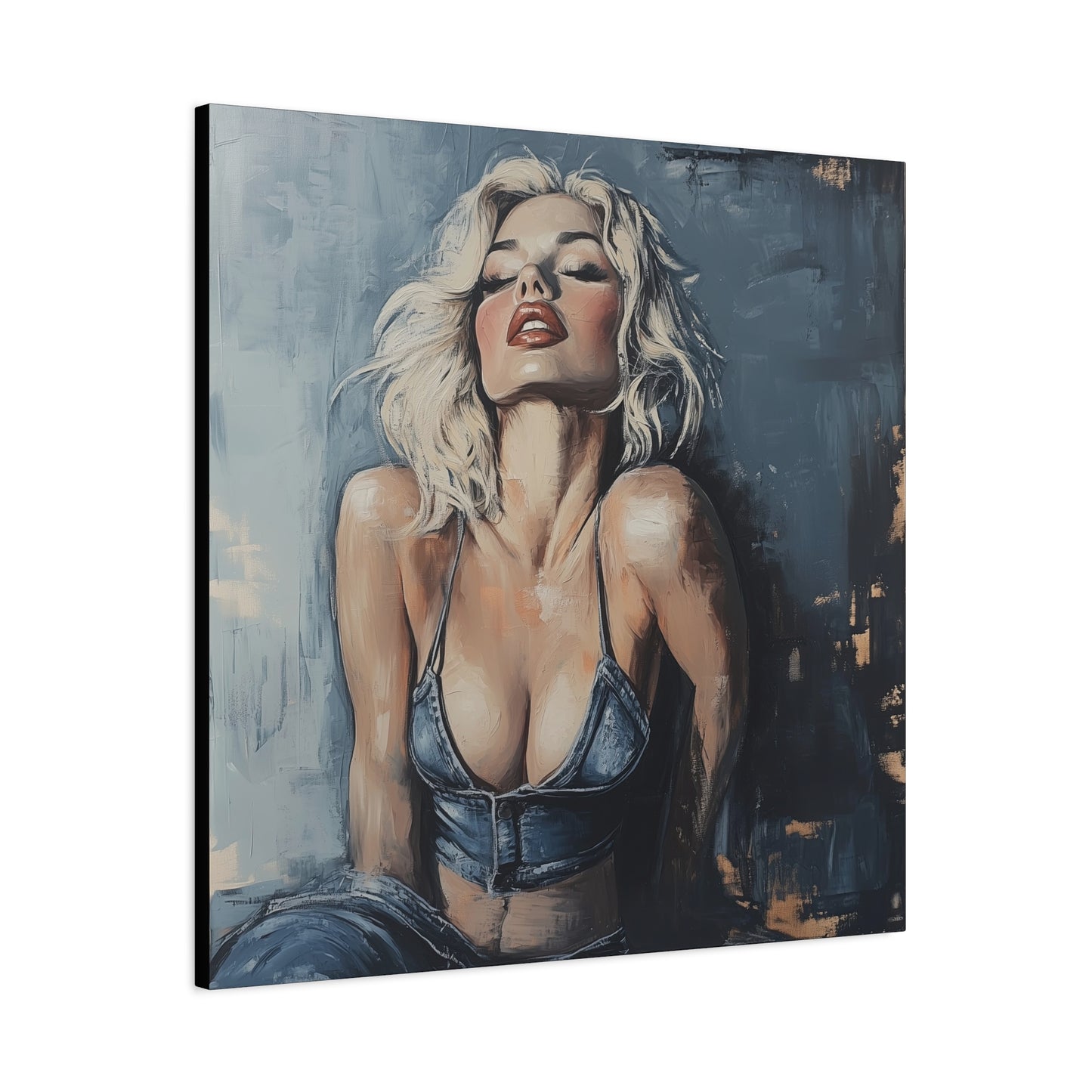 Gallery Wrapped Canvas, Guilt and Grit Adult Art Canvas, Erotic Pinup Art Canvas – Leona