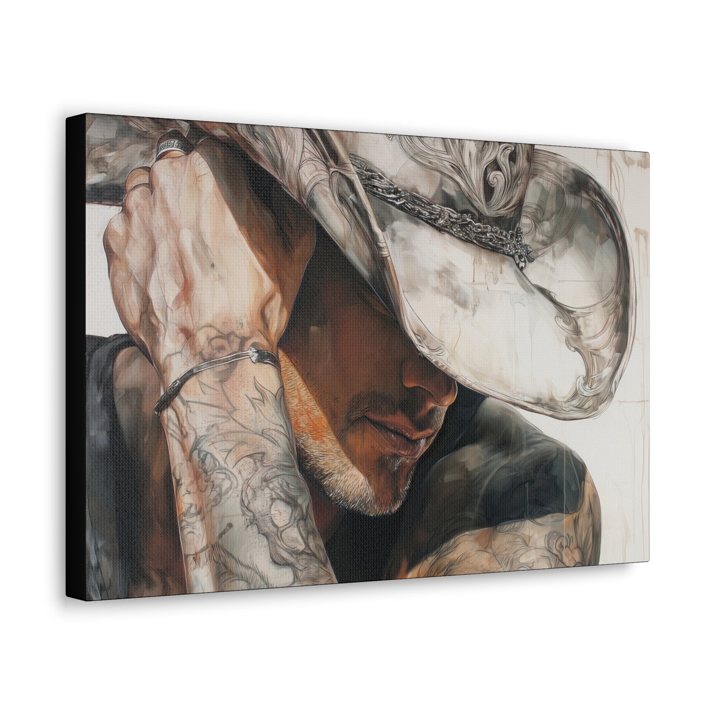 Gallery Wrapped Canvas, Wranglers and Wreckage Art Canvas, Erotic Pinup Art Canvas – Chase