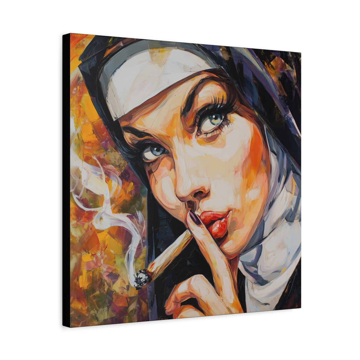 Gallery Wrapped Canvas, Habits and Heresy Art Canvas, Naughty Nuns Art Canvas – Sister Celestine