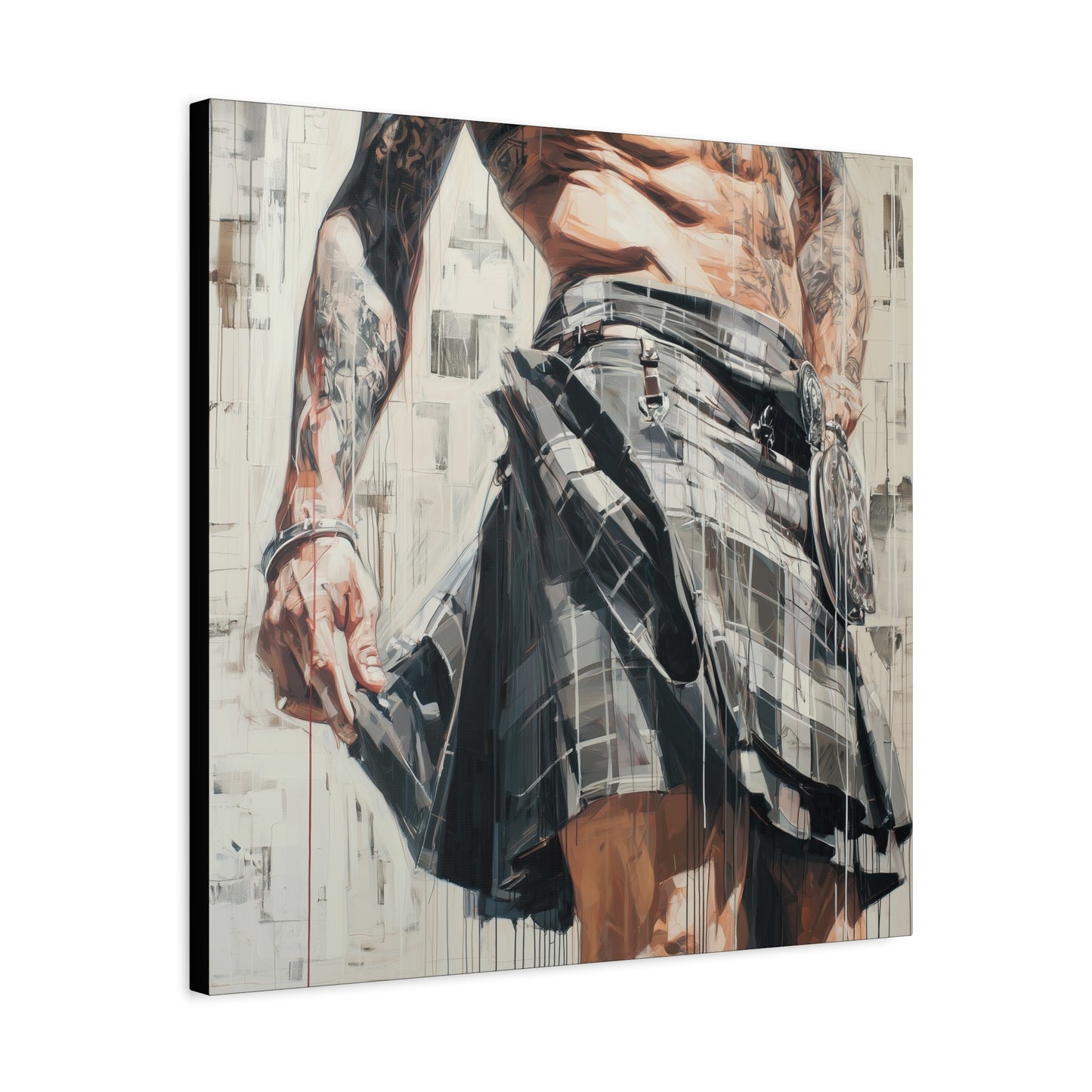 Gallery Wrapped Canvas, Kilts and Carnage Art Canvas, Erotic Pinup Art Canvas – Torin
