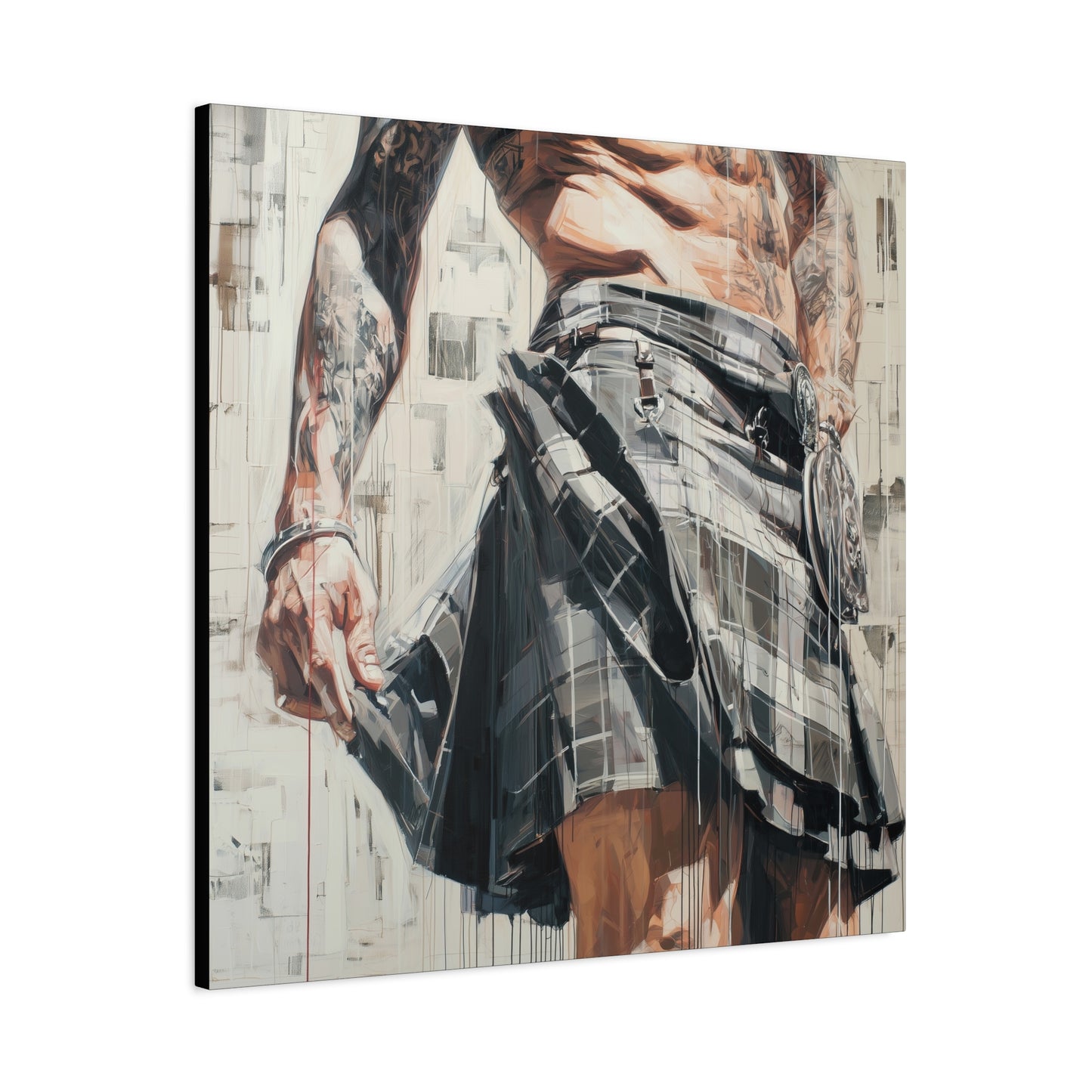 Gallery Wrapped Canvas, Kilts and Carnage Art Canvas, Erotic Pinup Art Canvas – Torin
