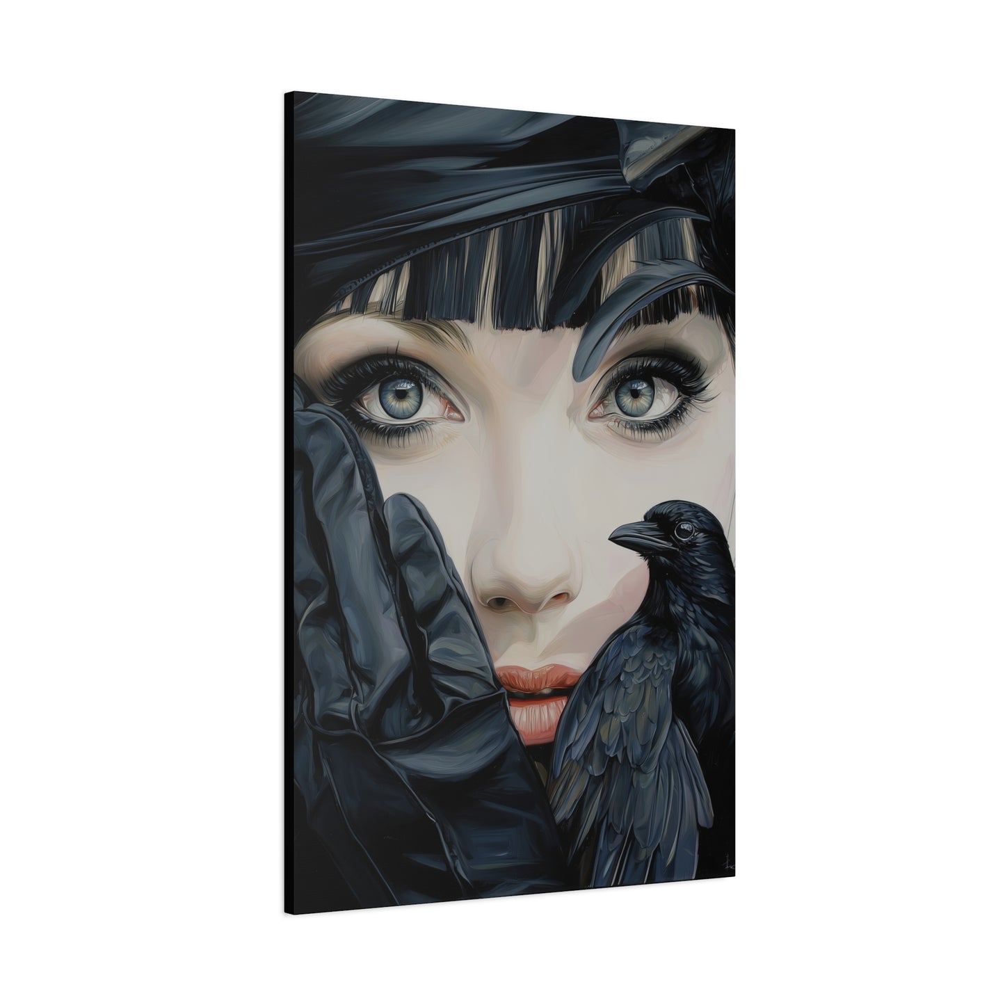 Gallery Wrapped Canvas, Myth and Bones Gothic Art Canvas, Dark Muse Canvas - Mireille