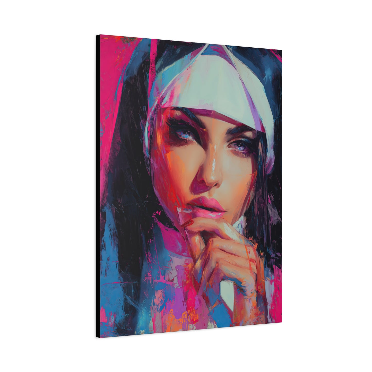 Gallery Wrapped Canvas, Habits and Heresy Art Canvas, Naughty Nuns Art Canvas – Sister Lucienne