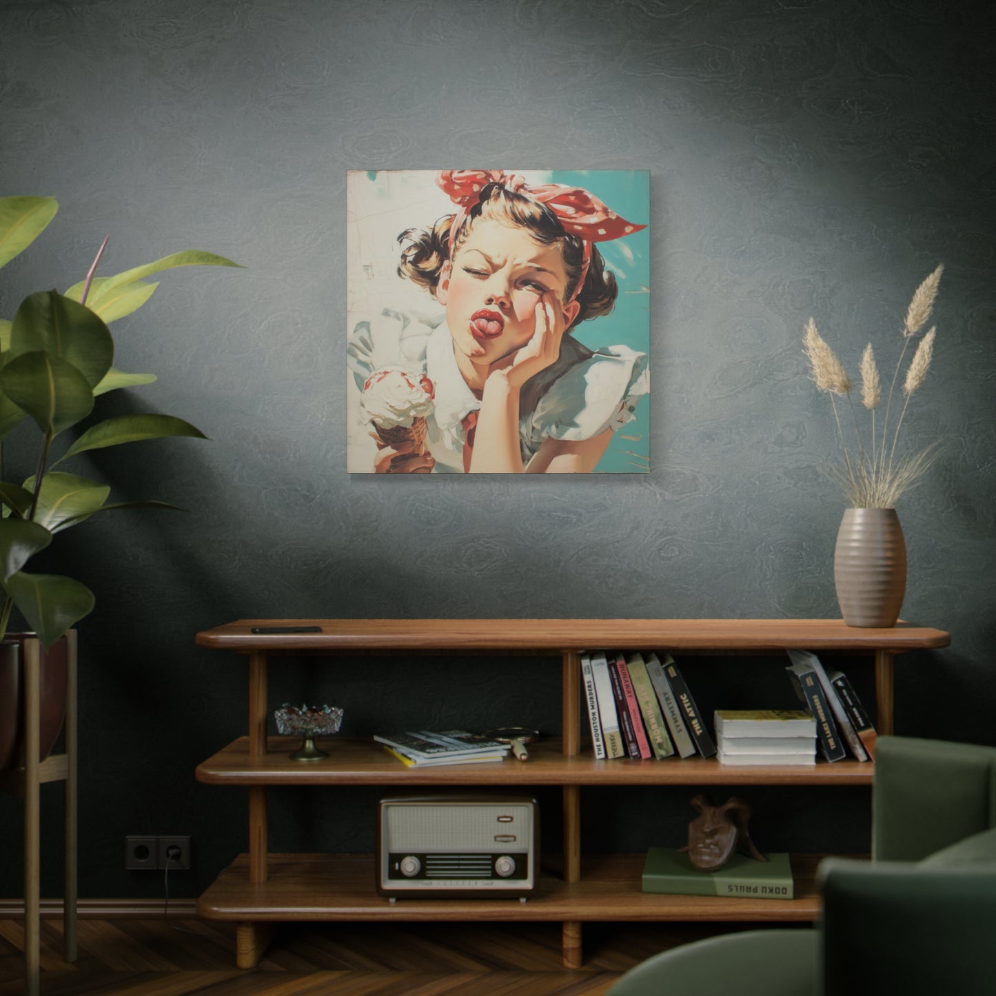 Gallery Wrapped Canvas, Sweet Summer Nostalgia, Sugar and Spice Art Canvas, Ice Cream Dreams Art – Angie