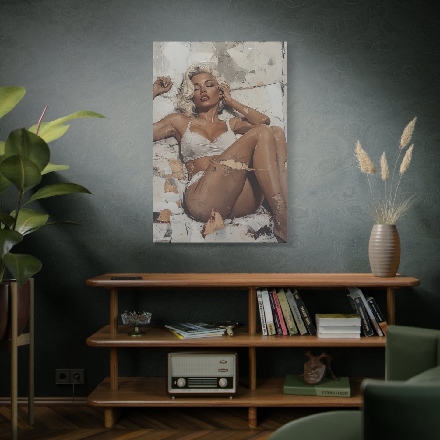 Gallery Wrapped Canvas, Guilt and Grit Adult Art Canvas, Erotic Pinup Art Canvas – Dahliana