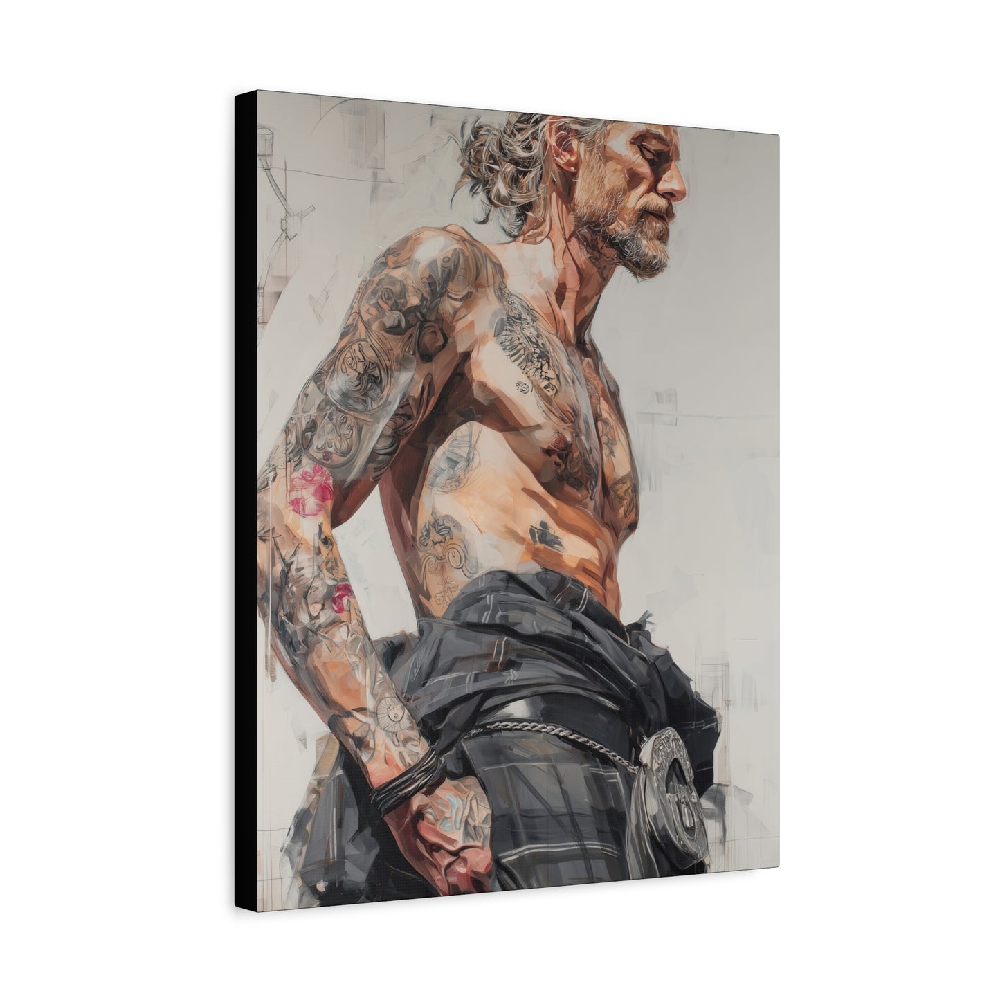 Gallery Wrapped Canvas, Kilts and Carnage Art Canvas, Erotic Pinup Art Canvas – Struan