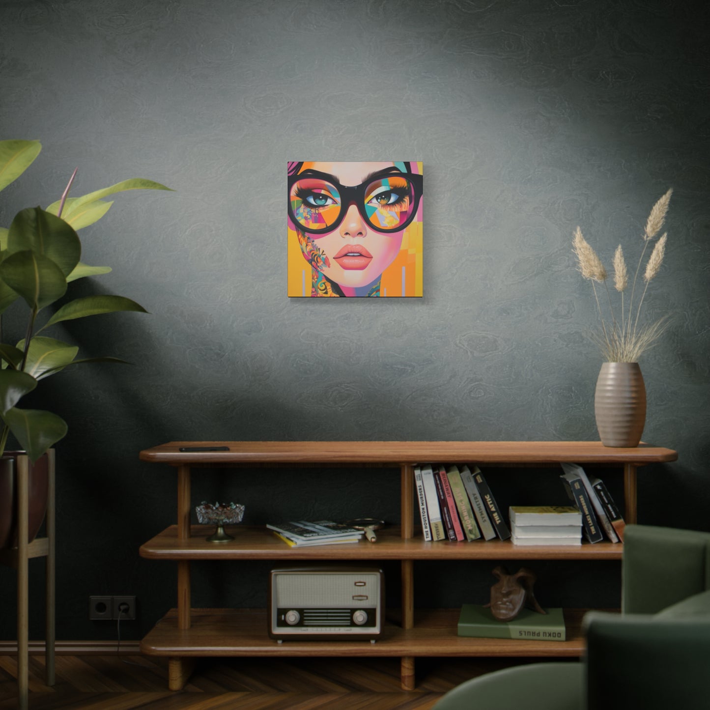 Canvas Gallery Wrap, Ladies in Lenses Wall Art, Abstract Femme Girl Art - Sabrina