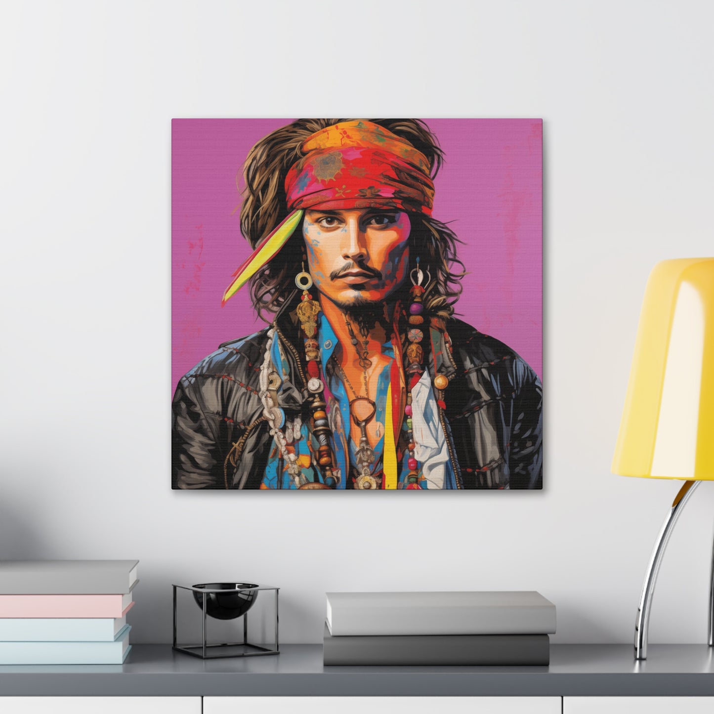 Gallery Wrapped Canvas, Celebrity Inspired, Pop Art Canvas – Johnny Also