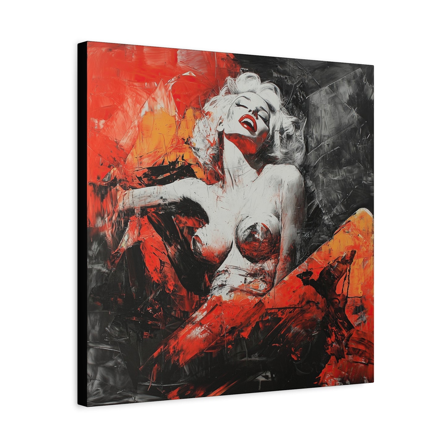 Gallery Wrapped Canvas, Guilt and Grit Adult Art Canvas, Erotic Pinup Art Canvas – Gianna