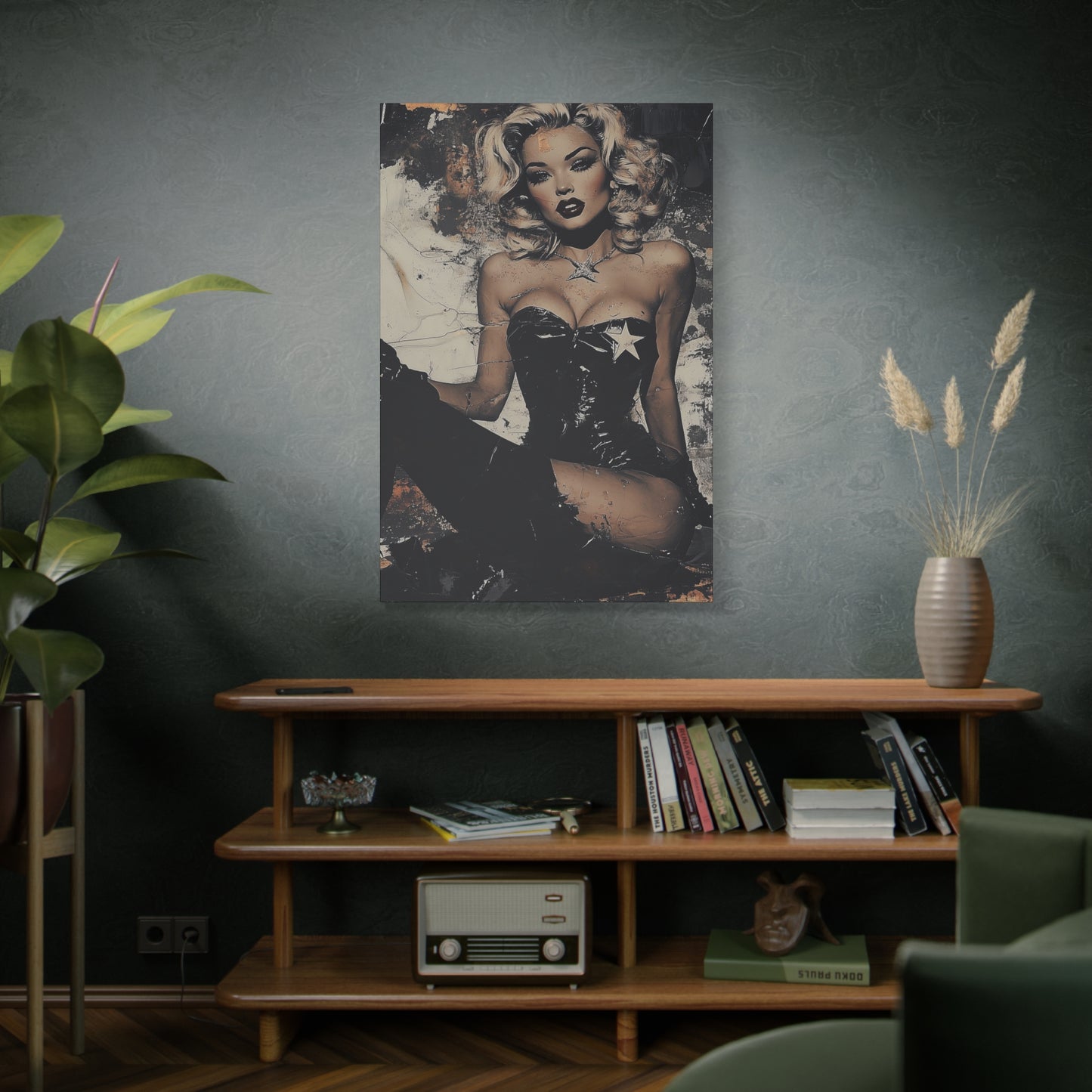 Gallery Wrapped Canvas, Guilt and Grit Adult Art Canvas, Erotic Pinup Art Canvas – Bianca