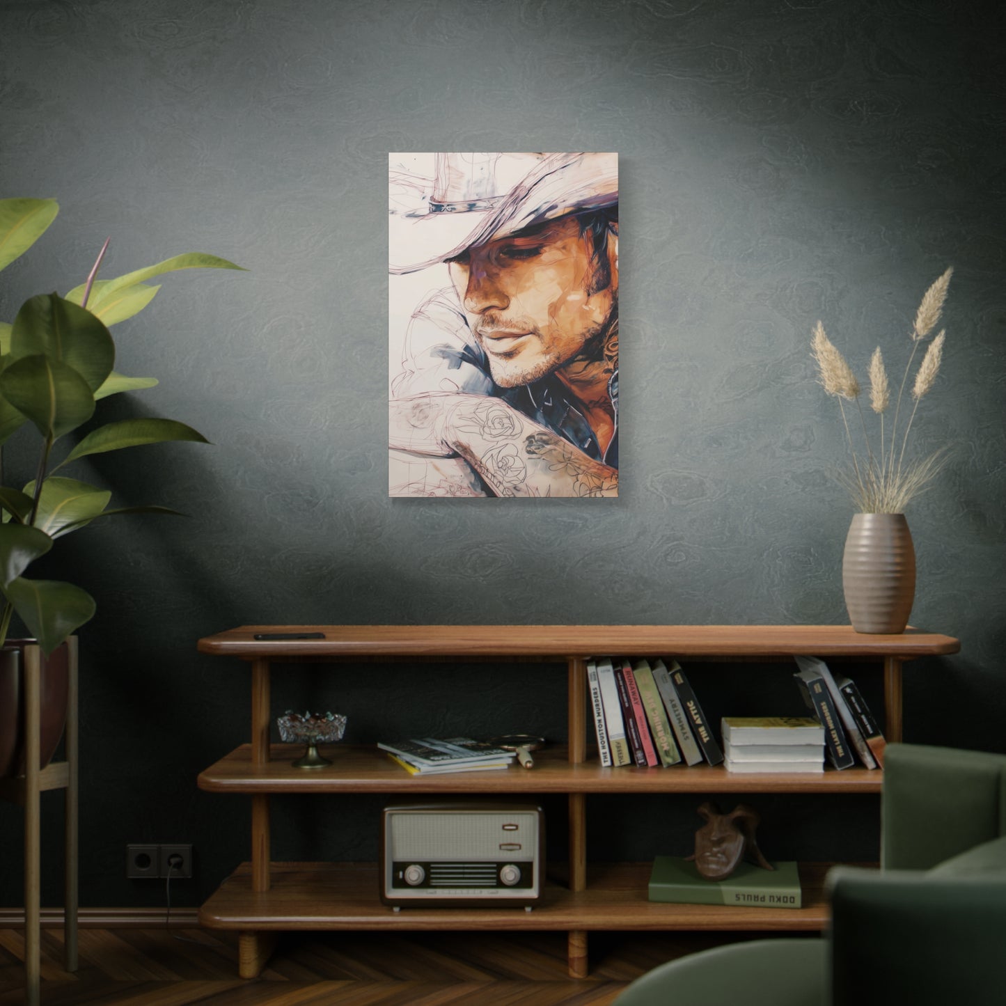 Gallery Wrapped Canvas, Wranglers and Wreckage Art Canvas, Erotic Pinup Art Canvas – Wade