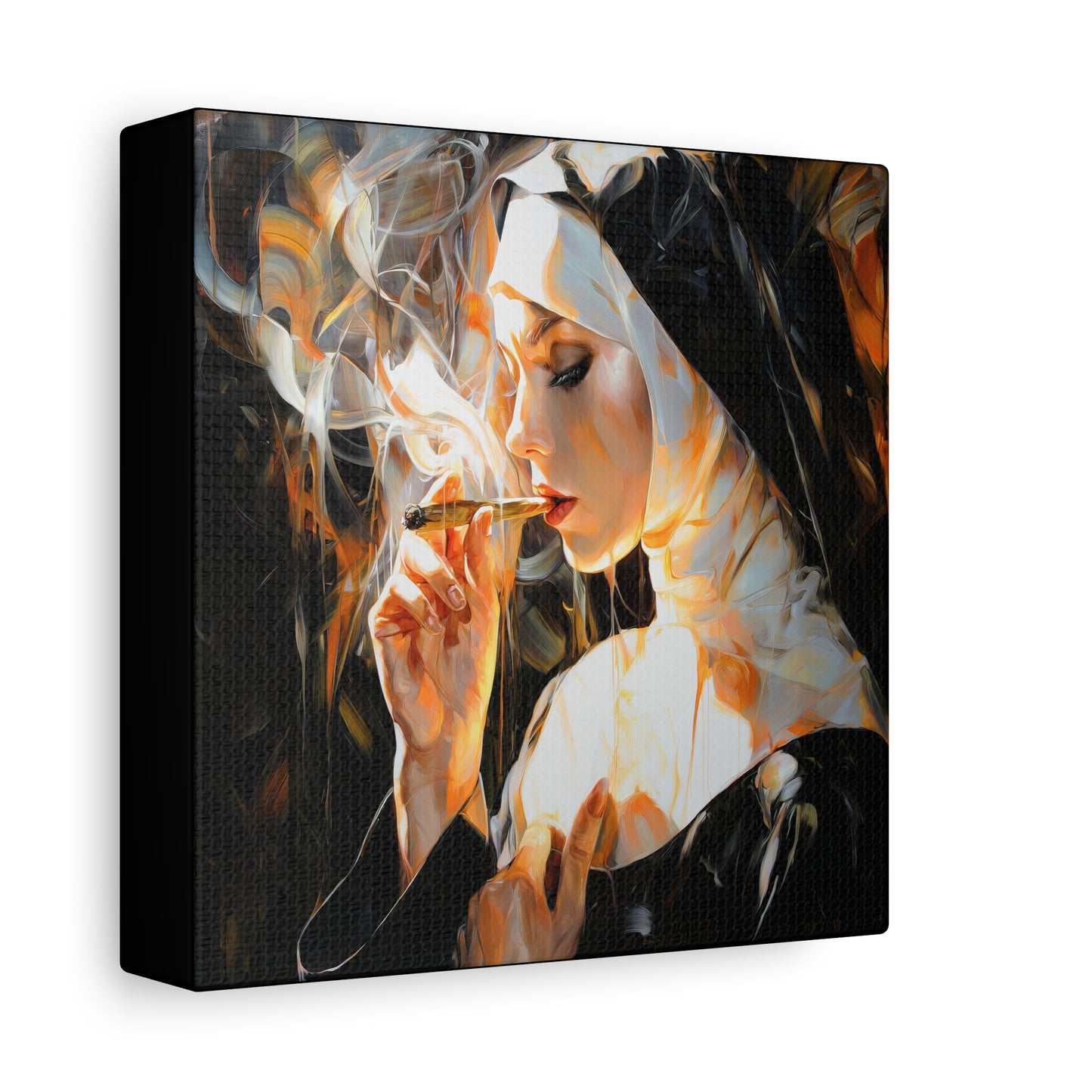 Gallery Wrapped Canvas, Habits and Heresy Art Canvas, Naughty Nuns Art Canvas – Sister Benedicta