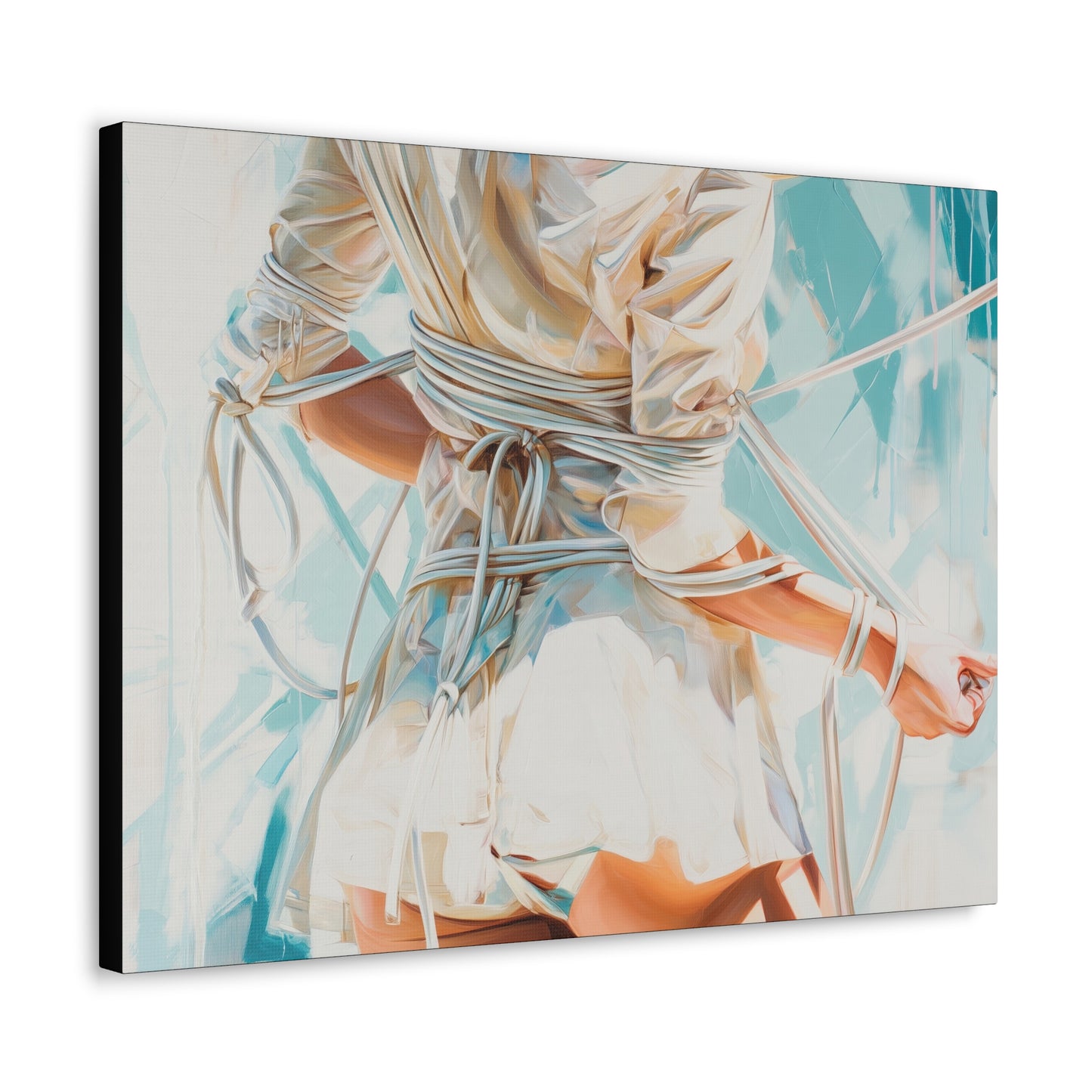 Gallery Wrapped Canvas, Ropes and Reverence Art Canvas, Erotic Shibari Art Canvas – Hannah's Sister