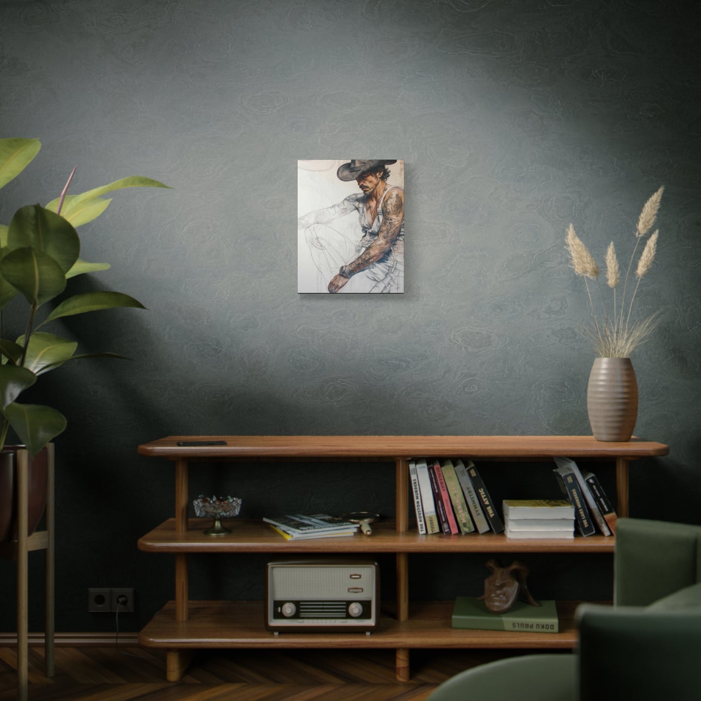 Gallery Wrapped Canvas, Wranglers and Wreckage Art Canvas, Erotic Pinup Art Canvas – Maverick