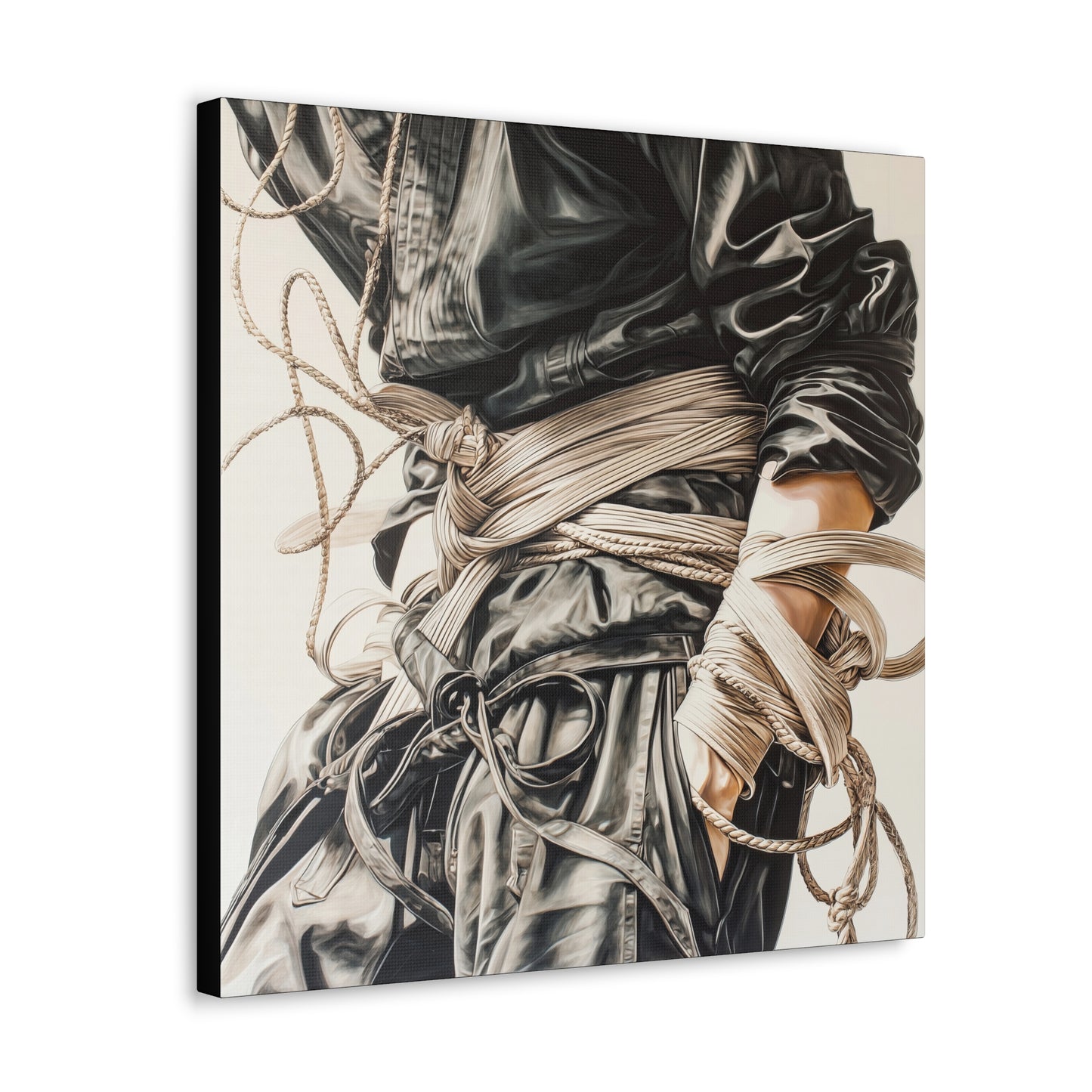 Gallery Wrapped Canvas, Ropes and Reverence Art Canvas, Erotic Shibari Art Canvas – Henri