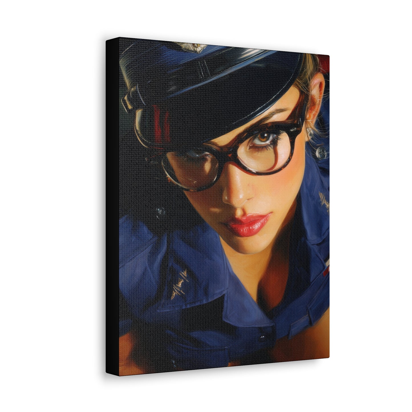 Gallery Wrapped Canvas, Liberty and Lace Art Canvas, Erotic Pinup Art Canvas – Janice