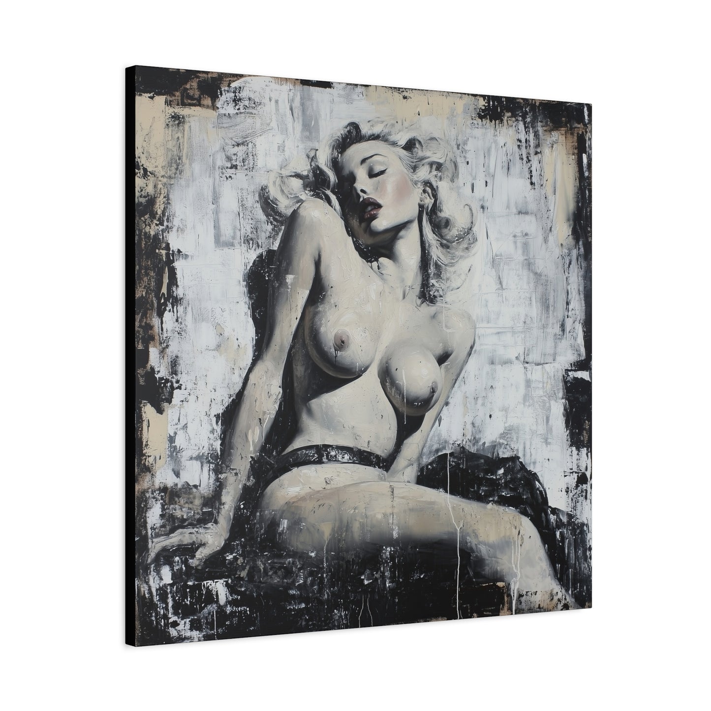 Gallery Wrapped Canvas, Guilt and Grit Adult Art Canvas, Erotic Pinup Art Canvas – Livia