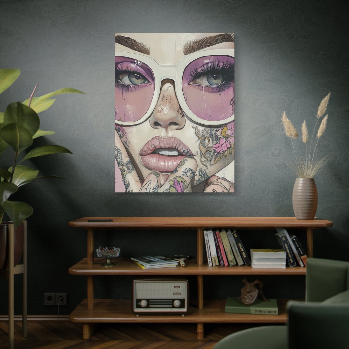Canvas Gallery Wrap, Ladies in Lenses Wall Art, Abstract Femme Girl Art - Heather