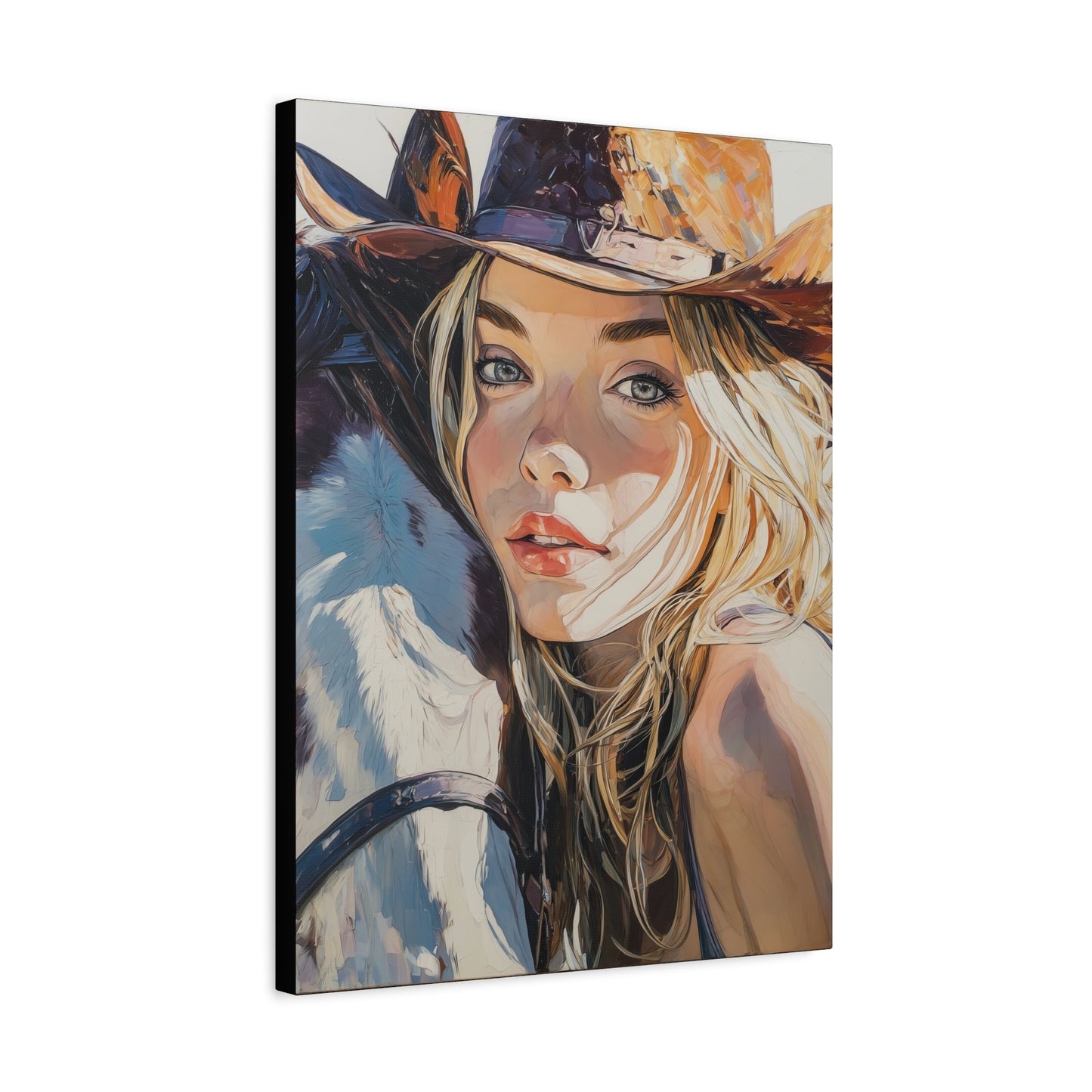 Gallery Wrapped Canvas, Wranglers and Wreckage Art Canvas, Erotic Pinup Art Canvas – Cassidy