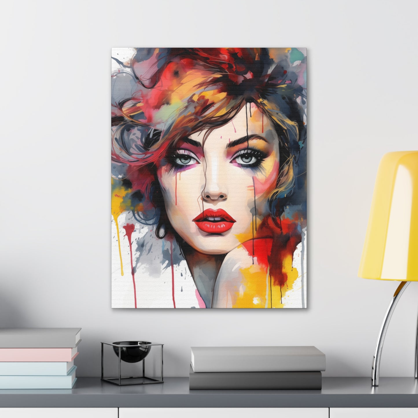 Canvas Wall Art, Gallery Wrapped Pop Art, Femme Doll Wall Art – Alessia