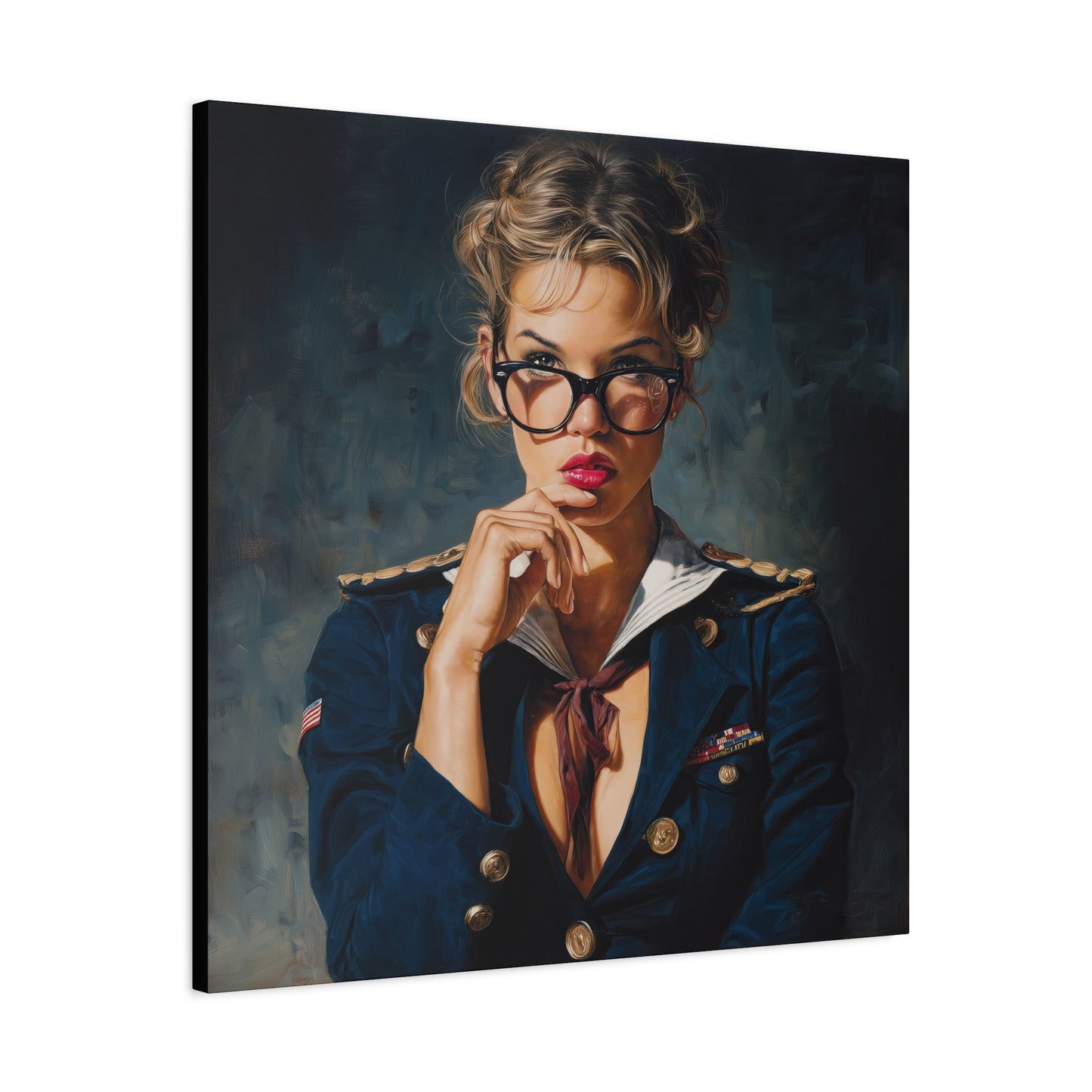 Gallery Wrapped Canvas, Liberty and Lace Art Canvas, Erotic Pinup Art Canvas – Honey