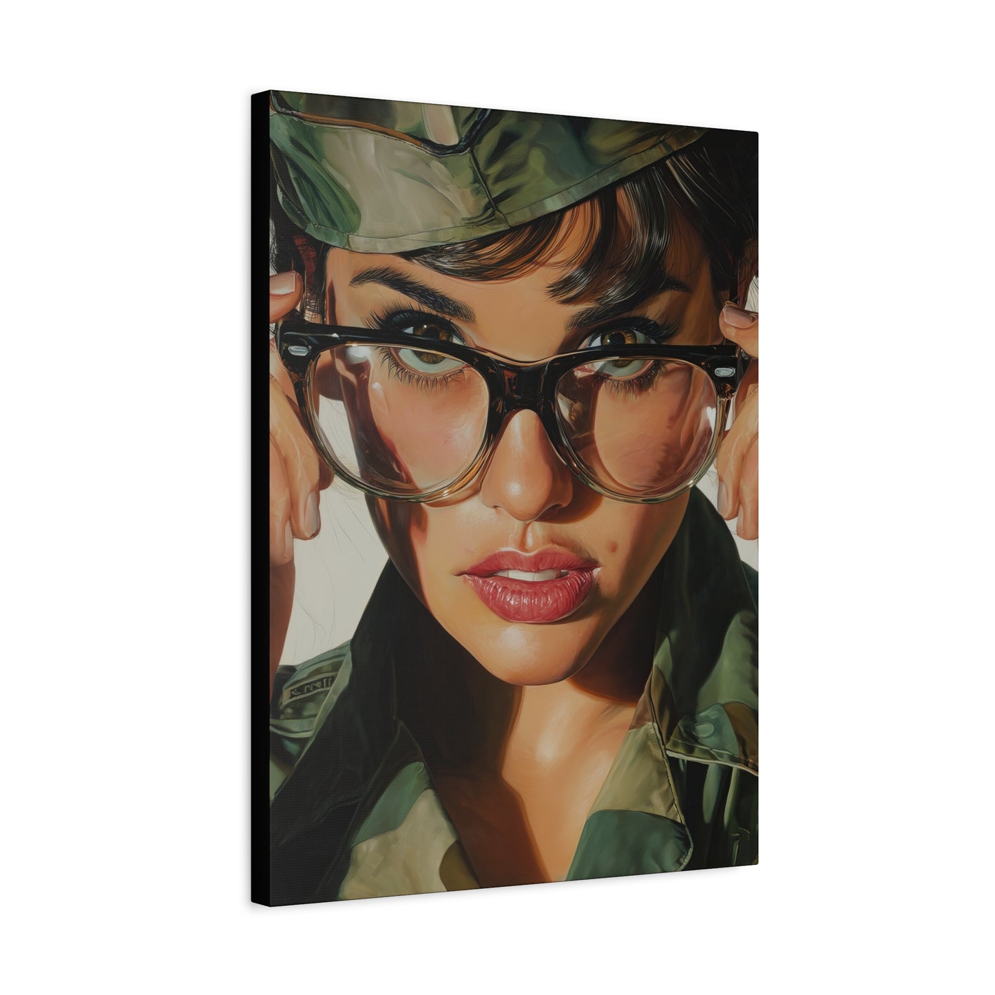 Gallery Wrapped Canvas, Liberty and Lace Art Canvas, Erotic Pinup Art Canvas – Erica