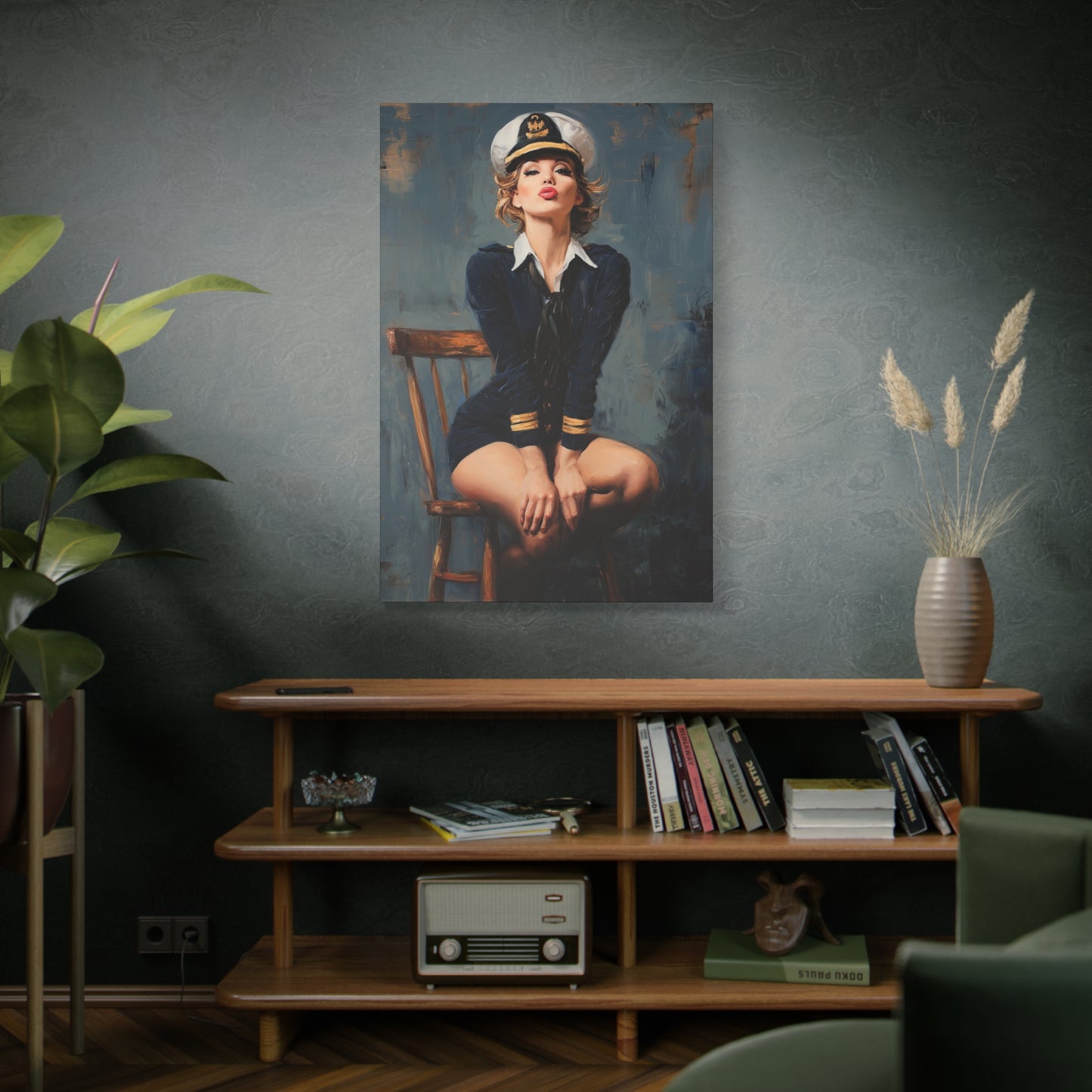 Gallery Wrapped Canvas, Liberty and Lace Art Canvas, Erotic Pinup Art Canvas – Ginger